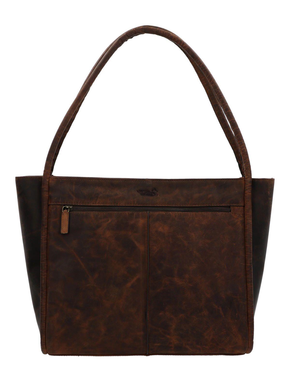 Cartera Cuero Mujer Oh Flowry Tote Café-2