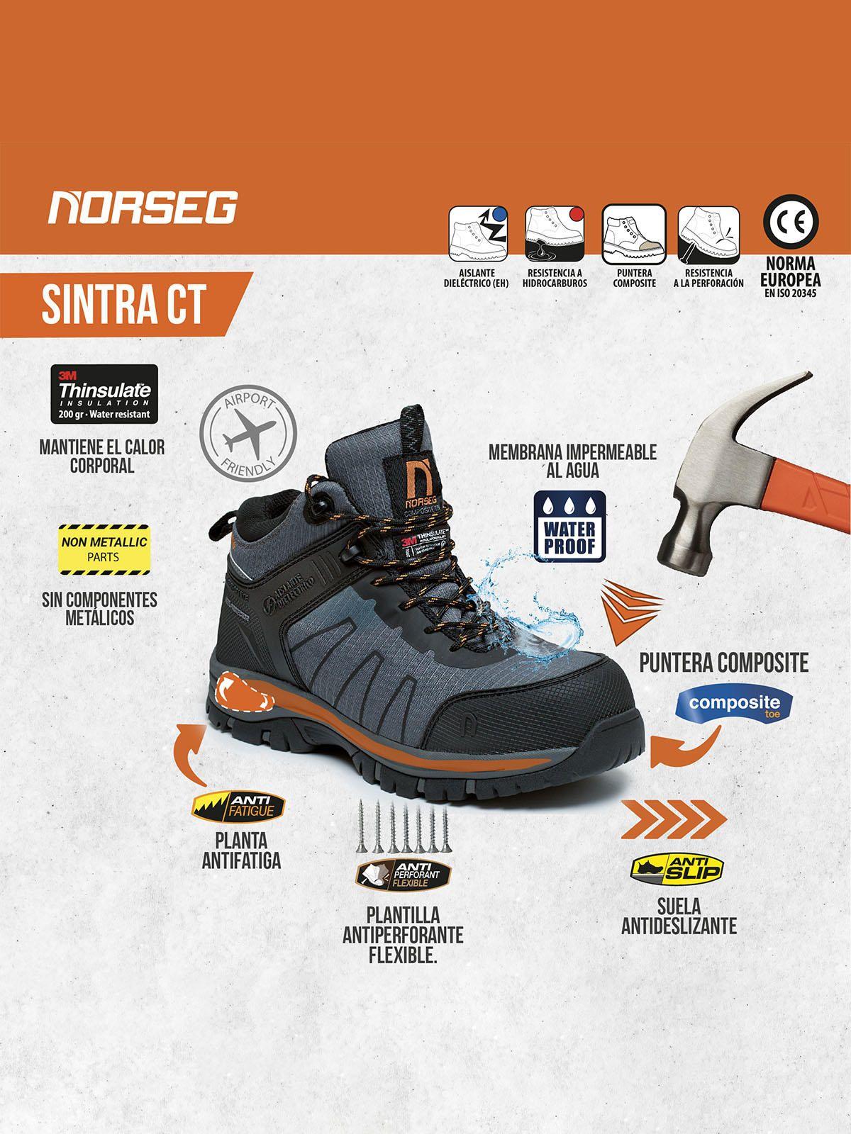 Zapato de Seguridad Sintra CT Hombre/Mujer Gris-9