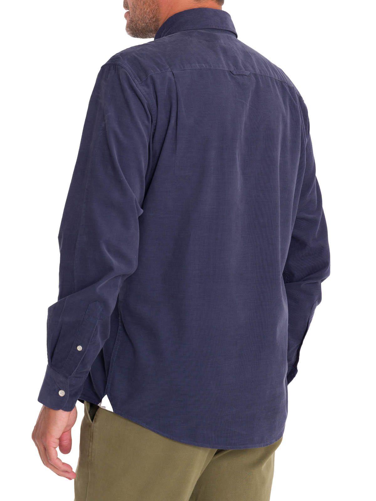 Camisa Algodón Orgánico Hombre Corduroy Azul oscuro-6