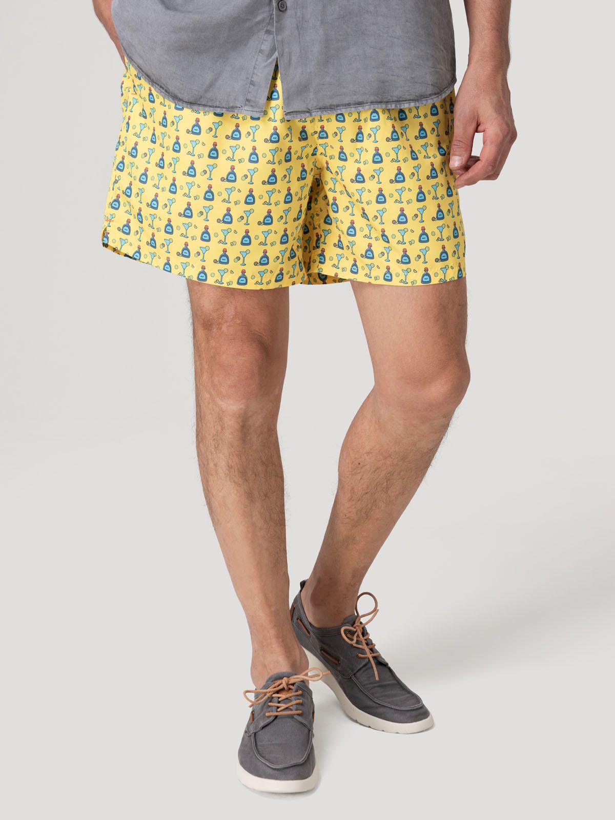 Traje De Baño Hombre Izam Amarillo-4