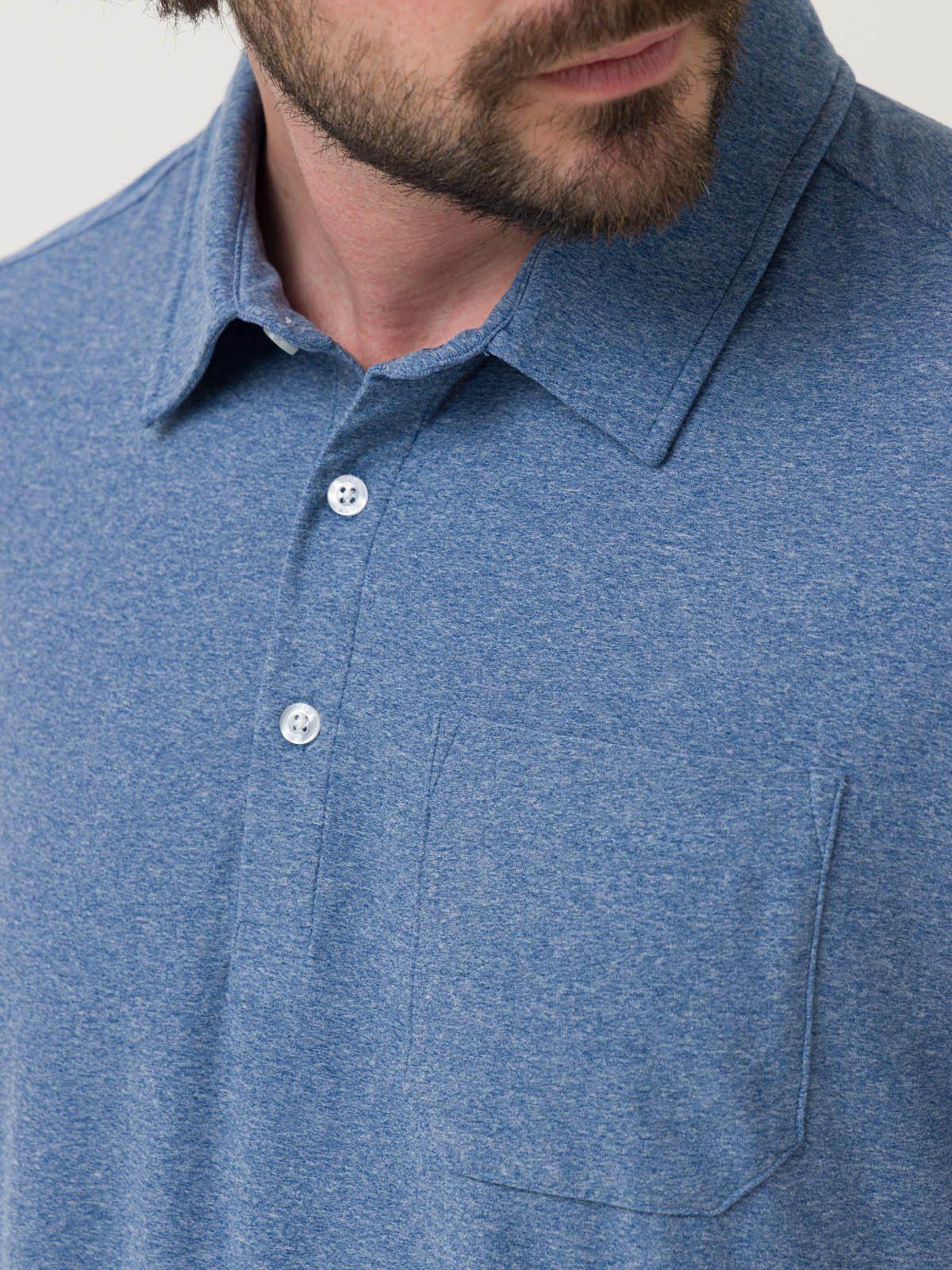 Polera Fibras Recicladas Hombre Trento Azul-3