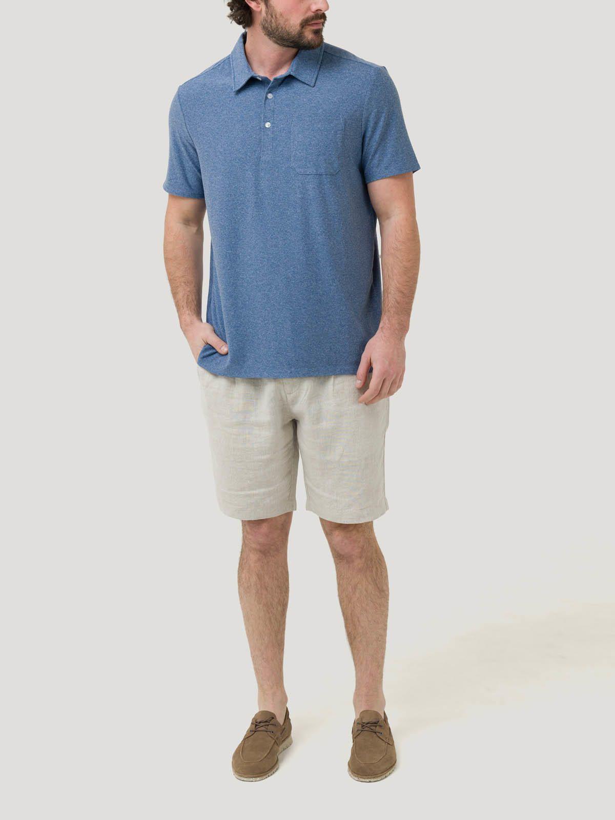 Polera Fibras Recicladas Hombre Trento Azul-4