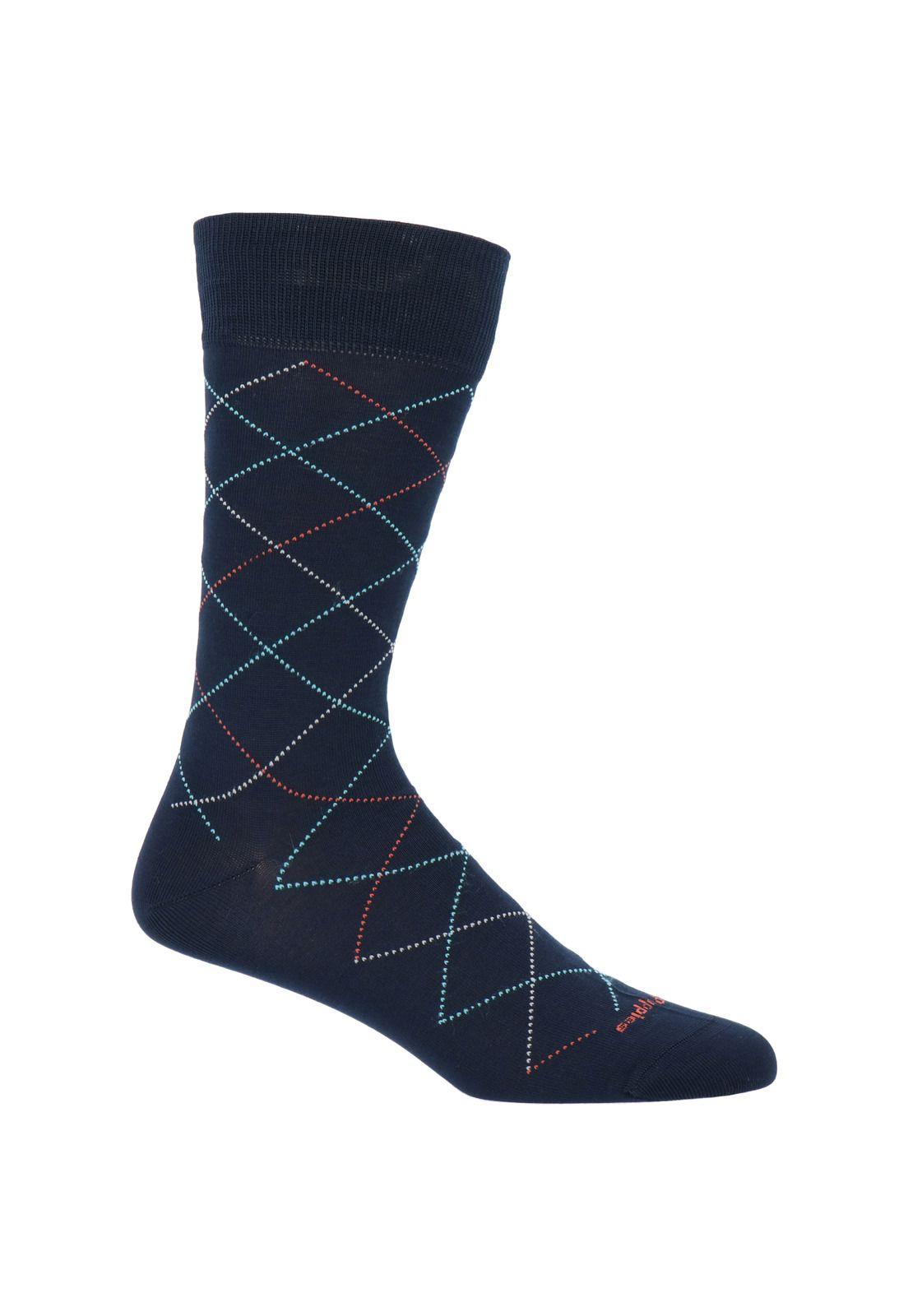 Calcetín Algodón Vestir Sherlock Azul Marino Hombre-0