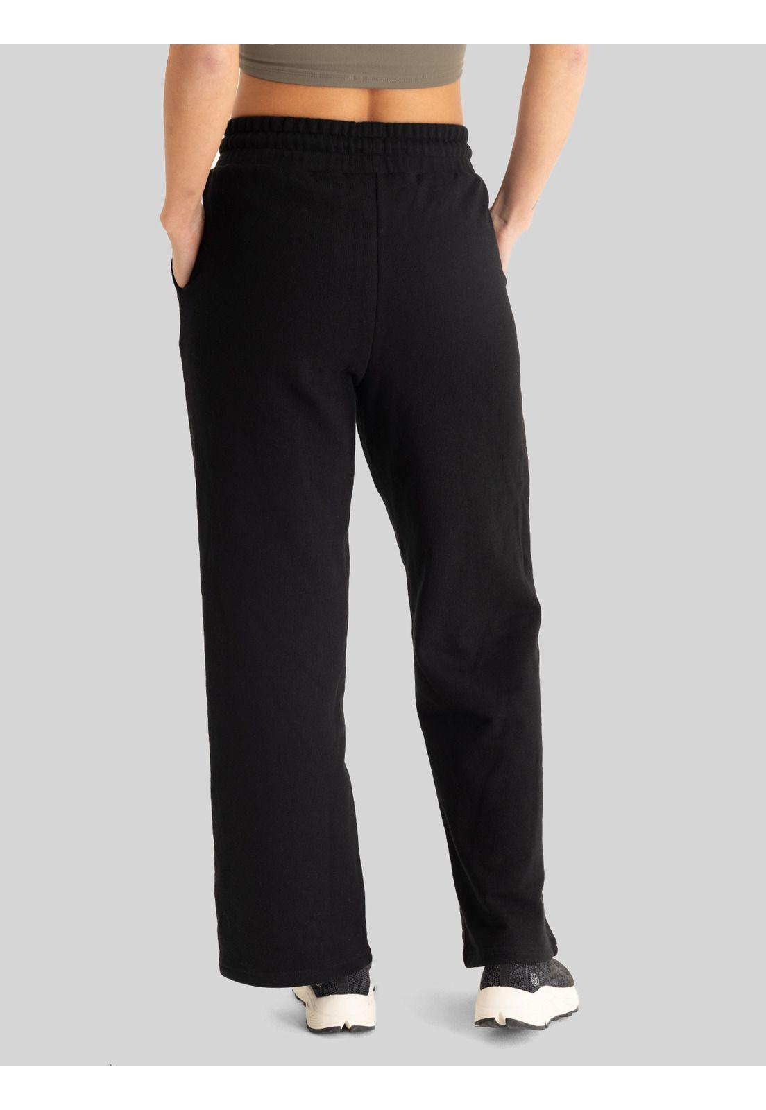 Pantalón Buzo Mujer Palazzo Negro-3
