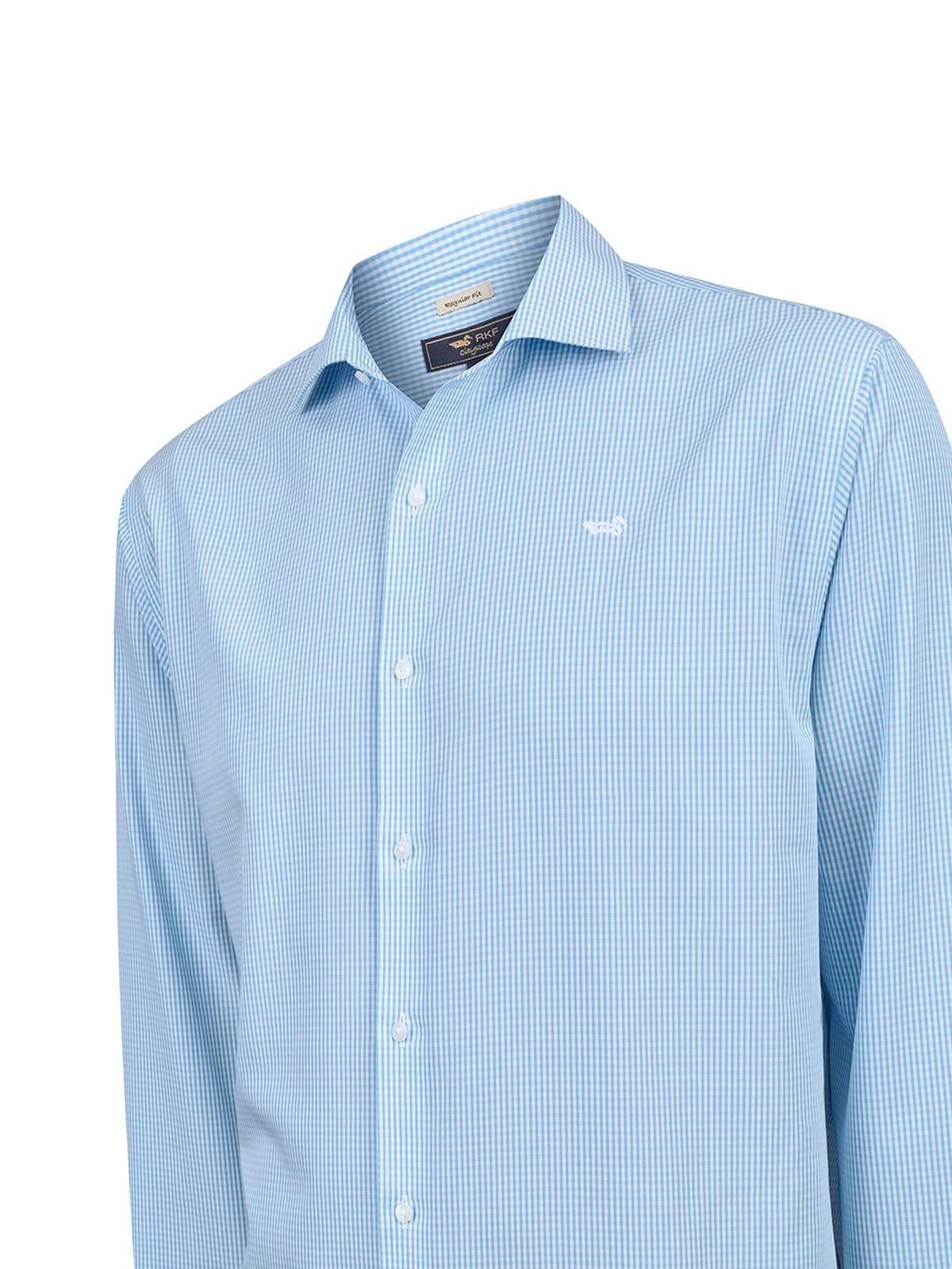 Camisa Cuello Italiano Hombre Wf Pc Celeste-4