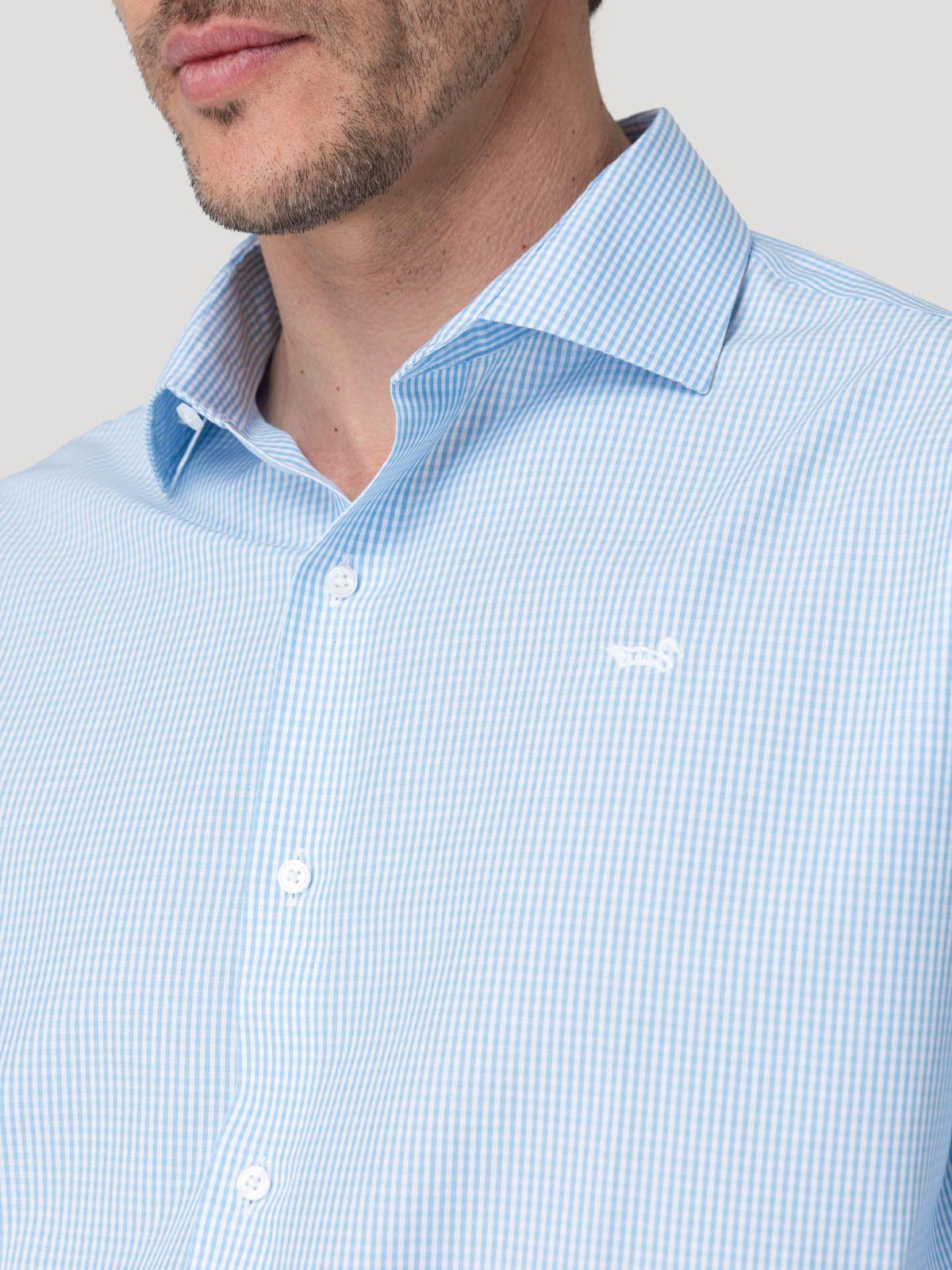 Camisa Cuello Italiano Hombre Wf Pc Celeste-8