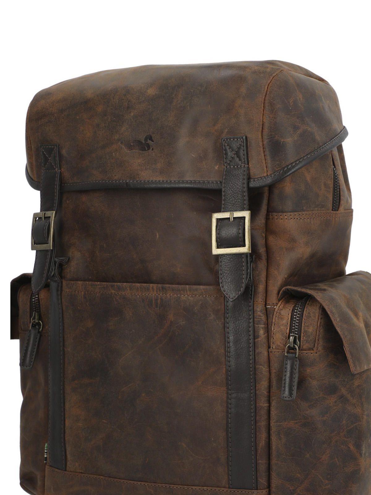 Mochila Cuero Hombre Oh Stephen Back Café-3