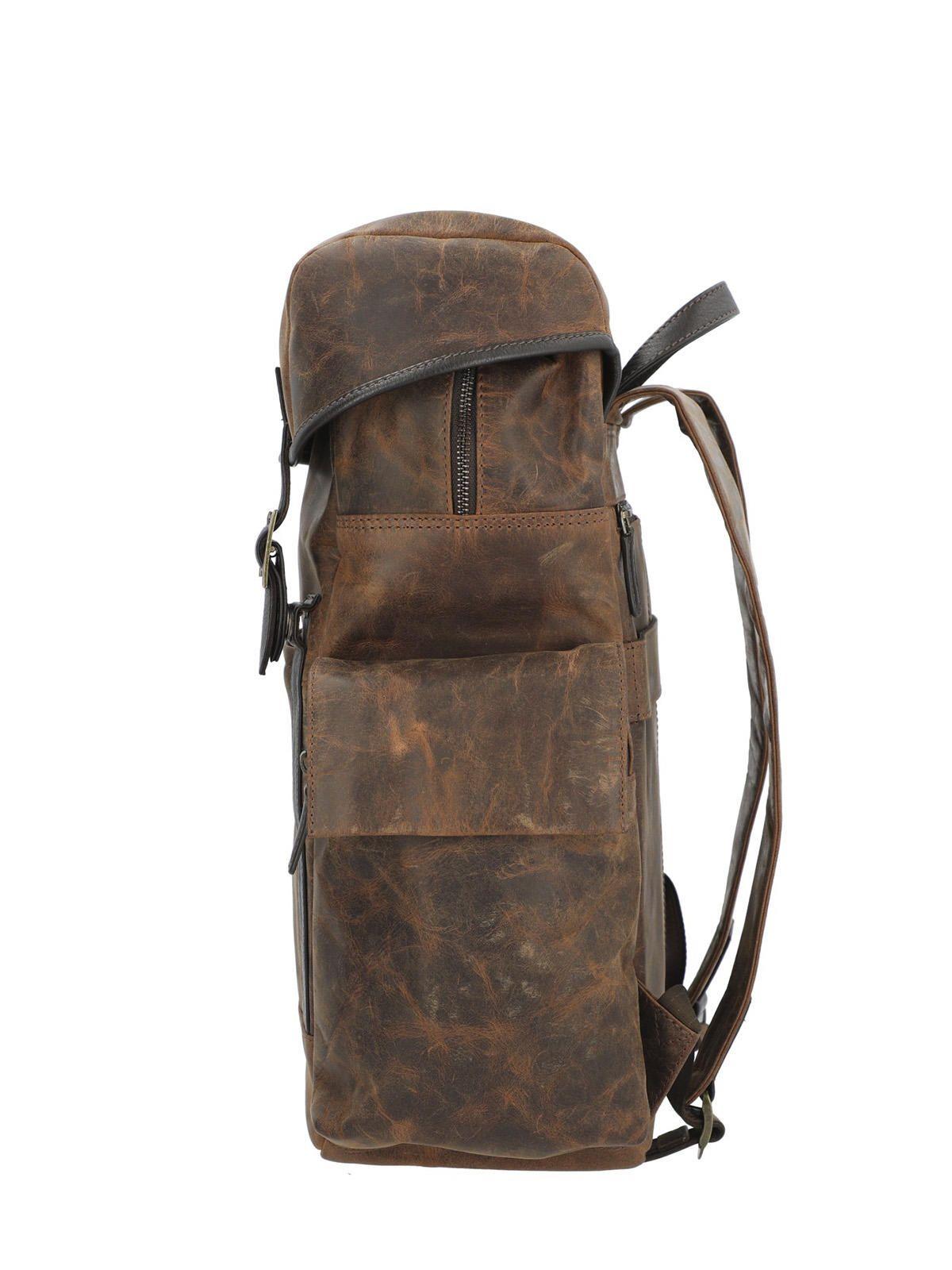 Mochila Cuero Hombre Oh Stephen Back Café-5