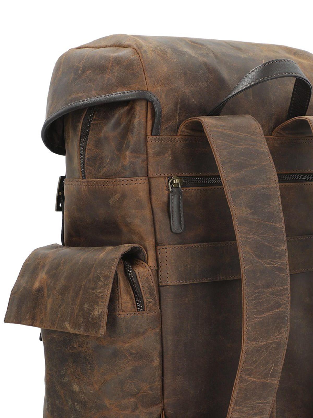 Mochila Cuero Hombre Oh Stephen Back Café-8