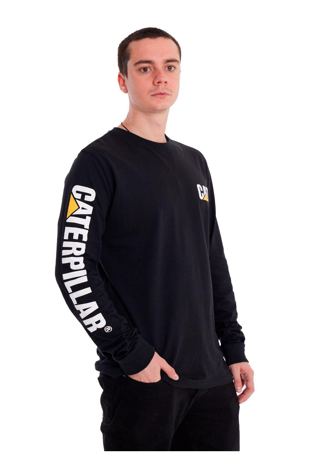 Polera Manga Larga Hombre Trademark Banner L/SNegro-1