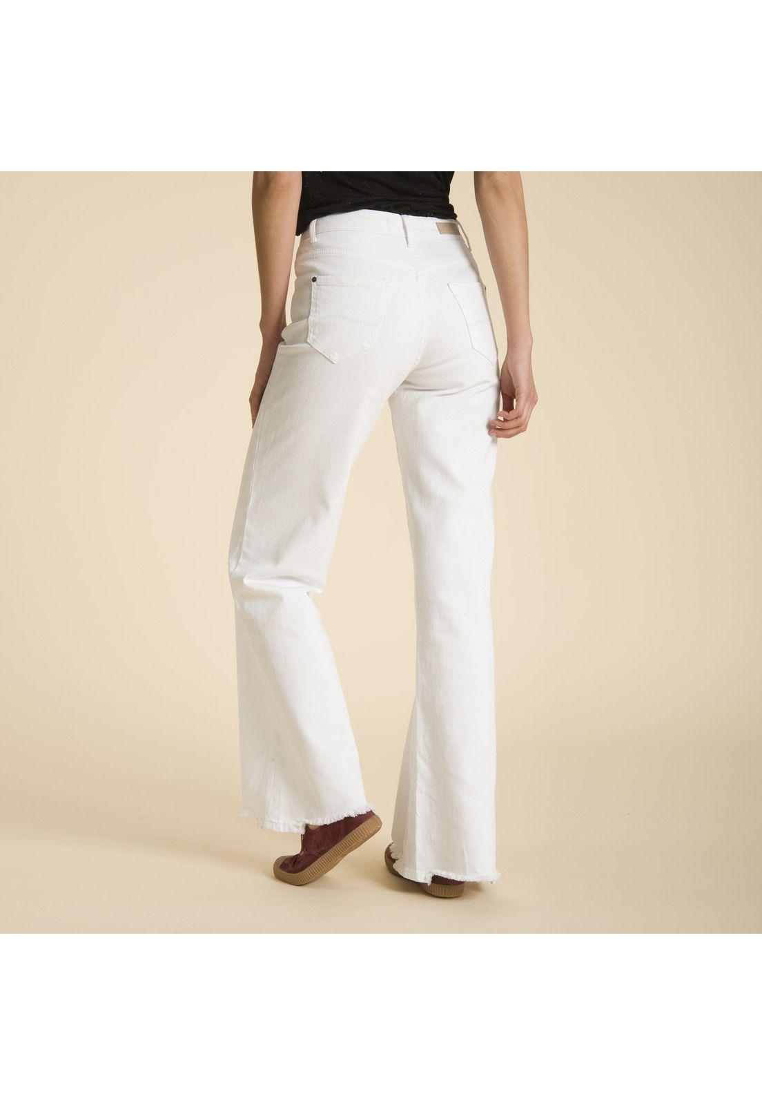 Jeans Wide Ane Blanco Mujer-3