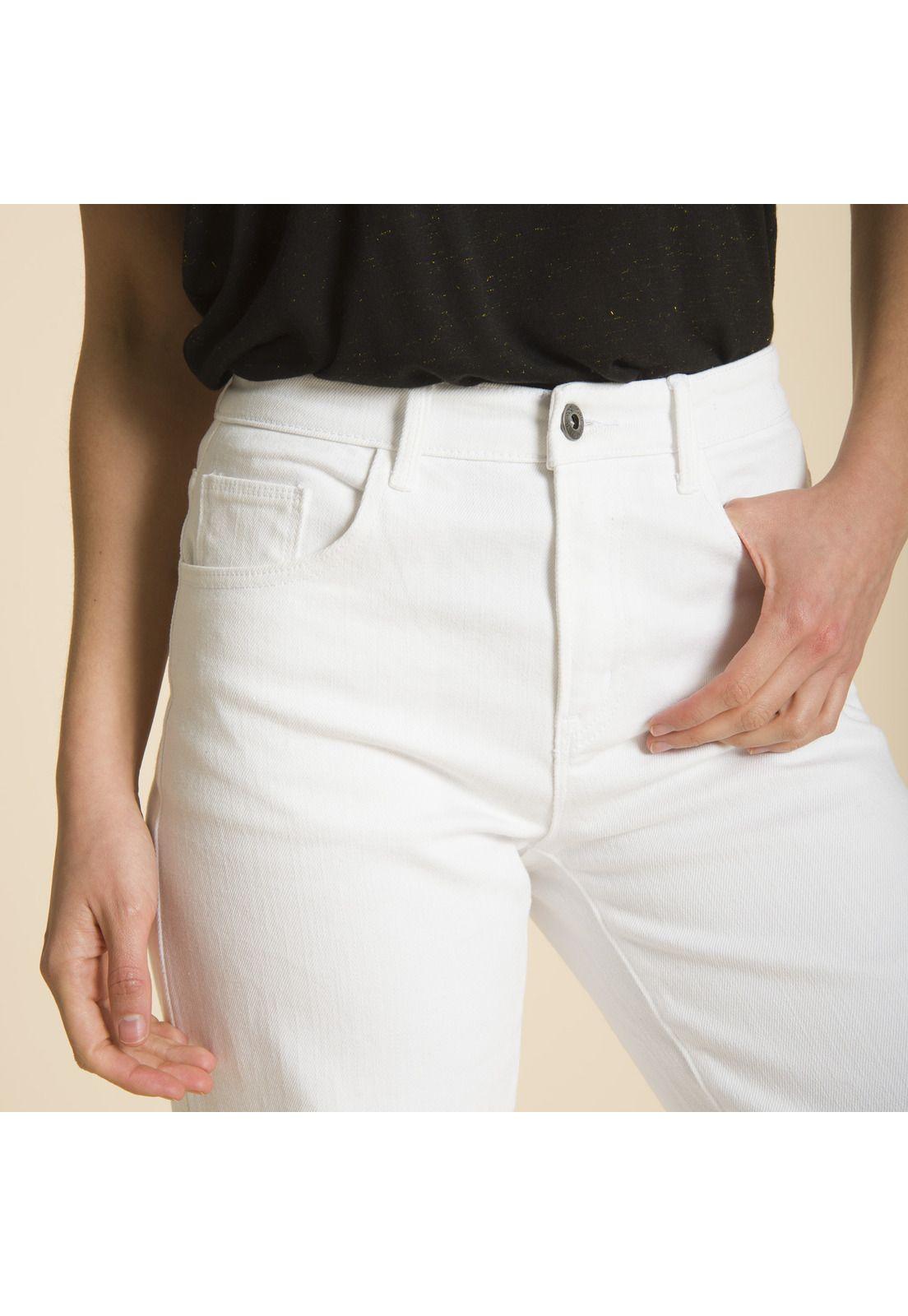 Jeans Wide Ane Blanco Mujer-4