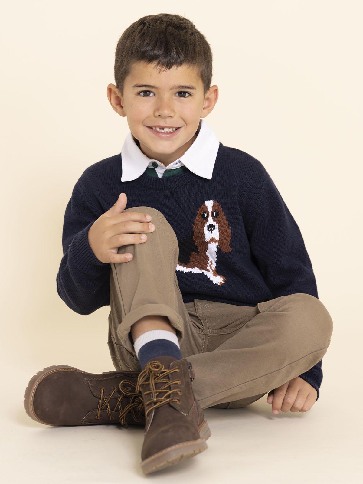 Botin Cuero Morgan Niño Café-3