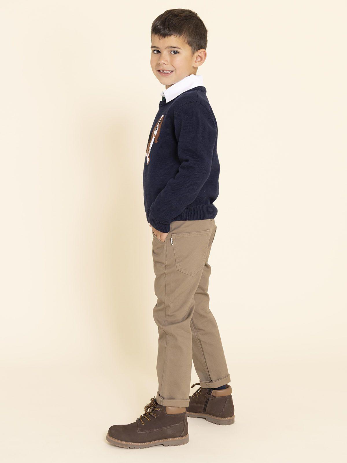 Botin Cuero Morgan Niño Café-4