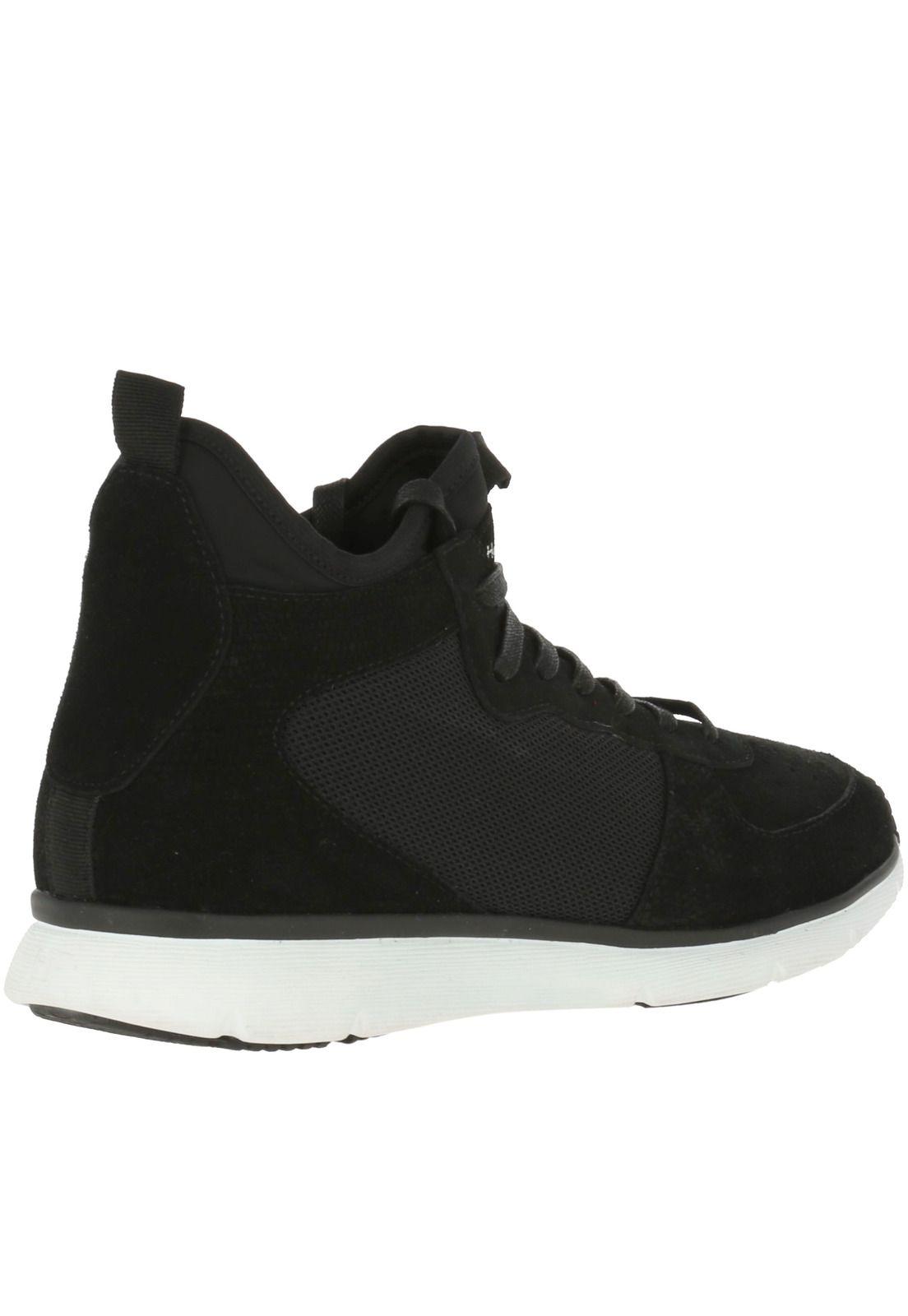 Zapatilla Cuero Mujer Braga Negro-4