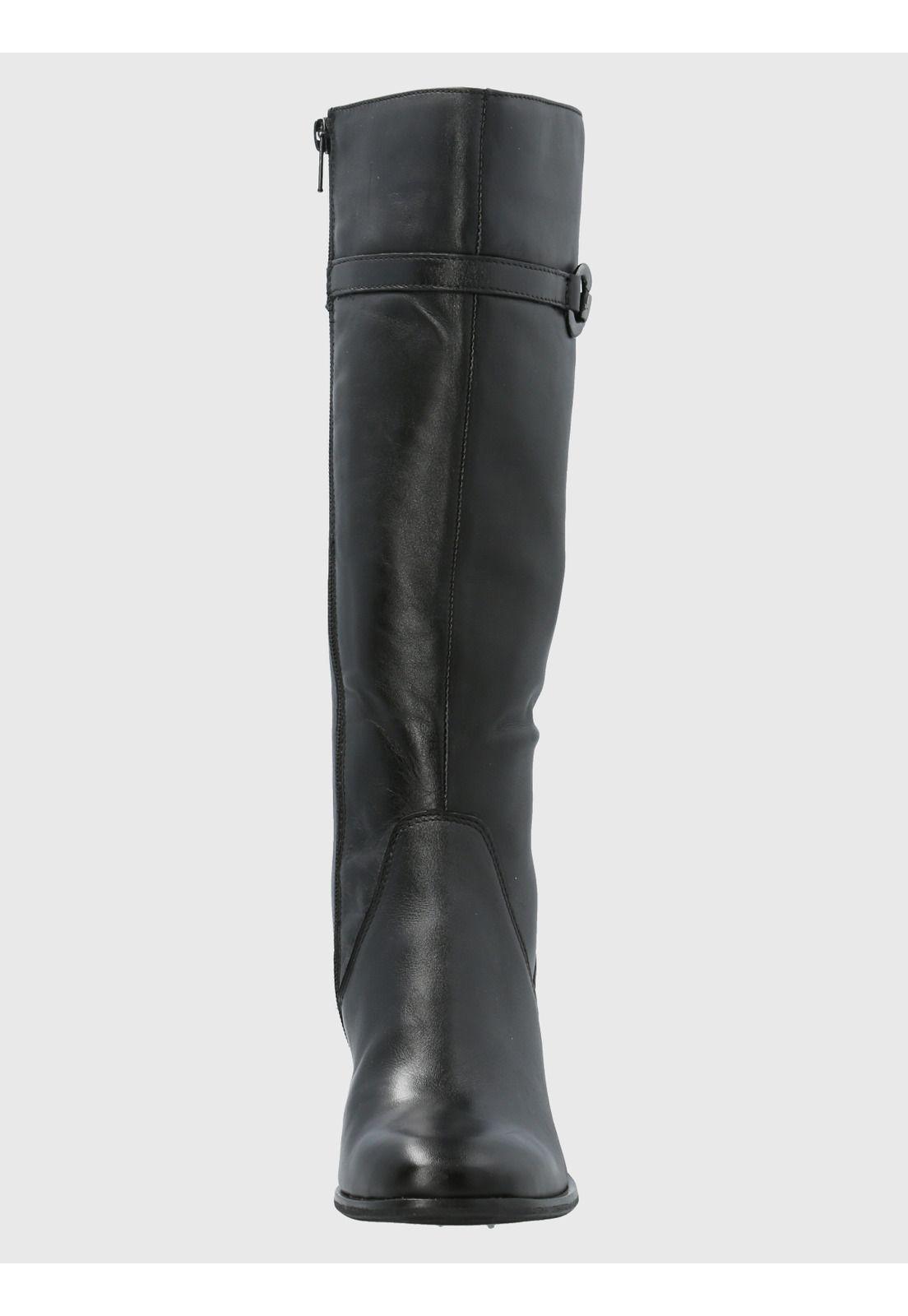 Bota Cuero Mujer Cladia Negro-3