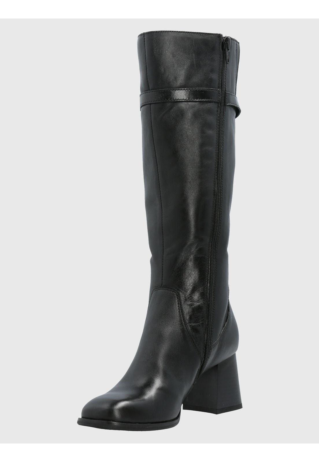 Bota Cuero Mujer Cladia Negro-4