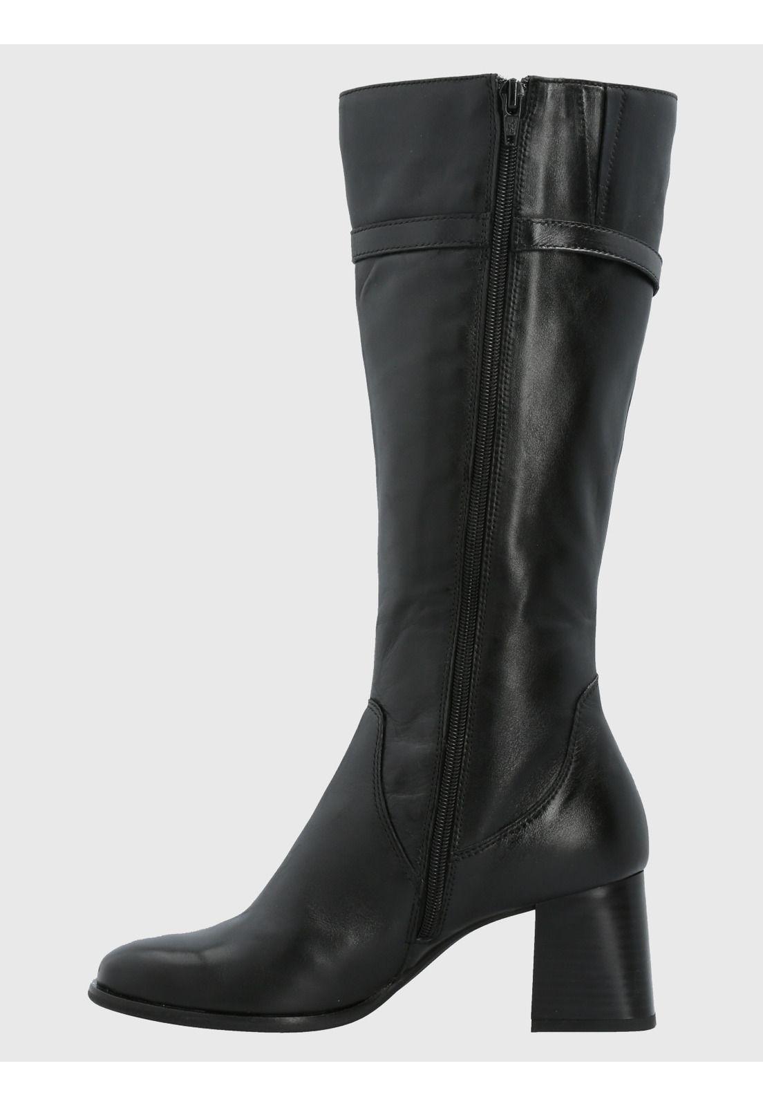 Bota Cuero Mujer Cladia Negro-5