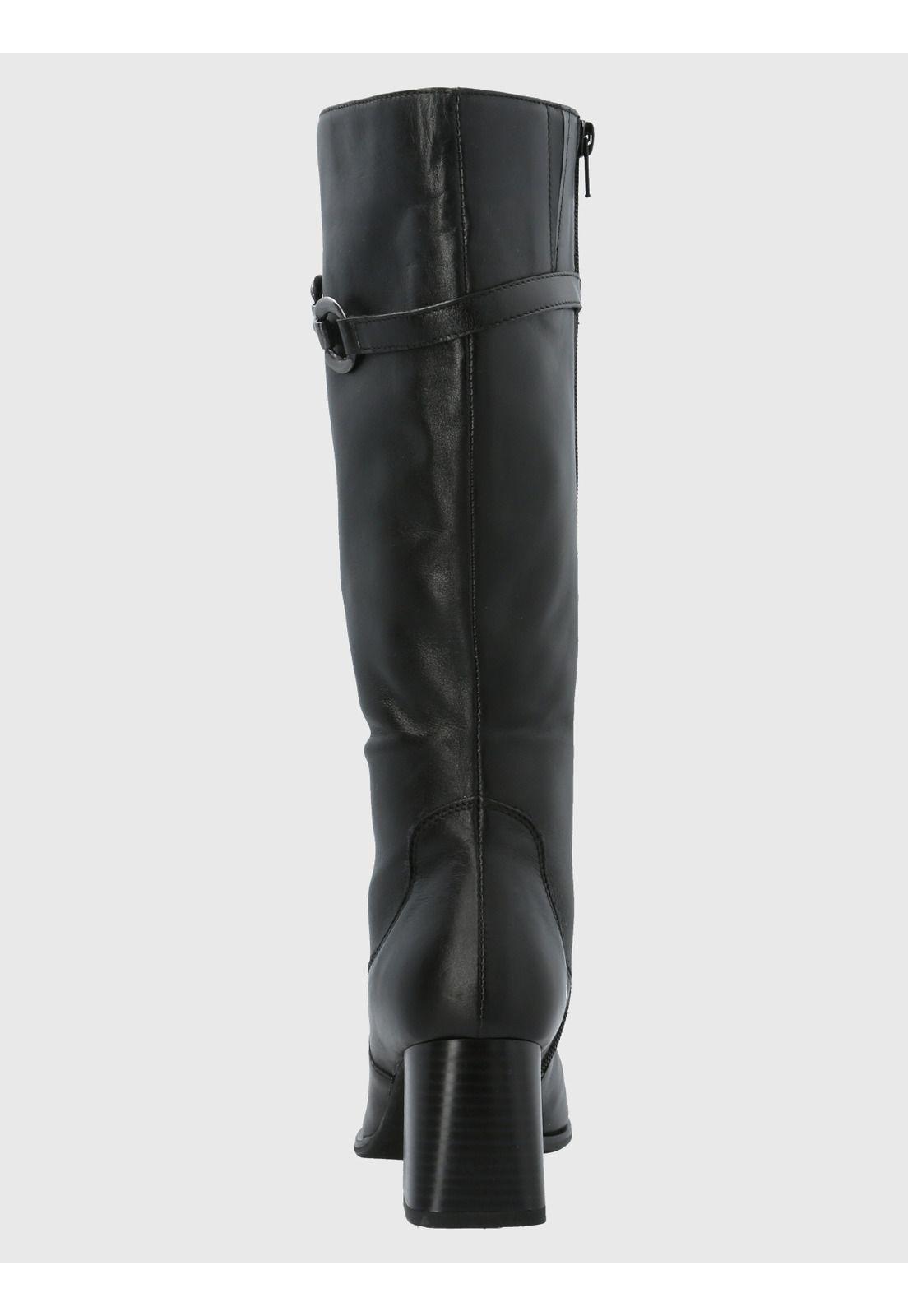 Bota Cuero Mujer Cladia Negro-6