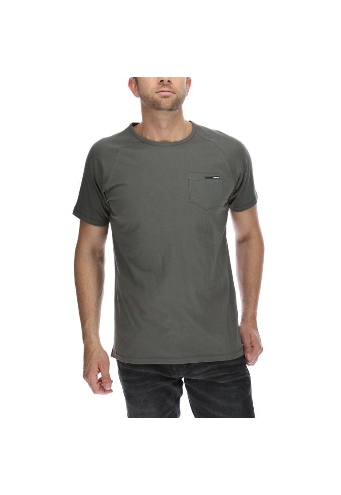 Polera Mc Hombre Contech Logo Tee Grafito-0