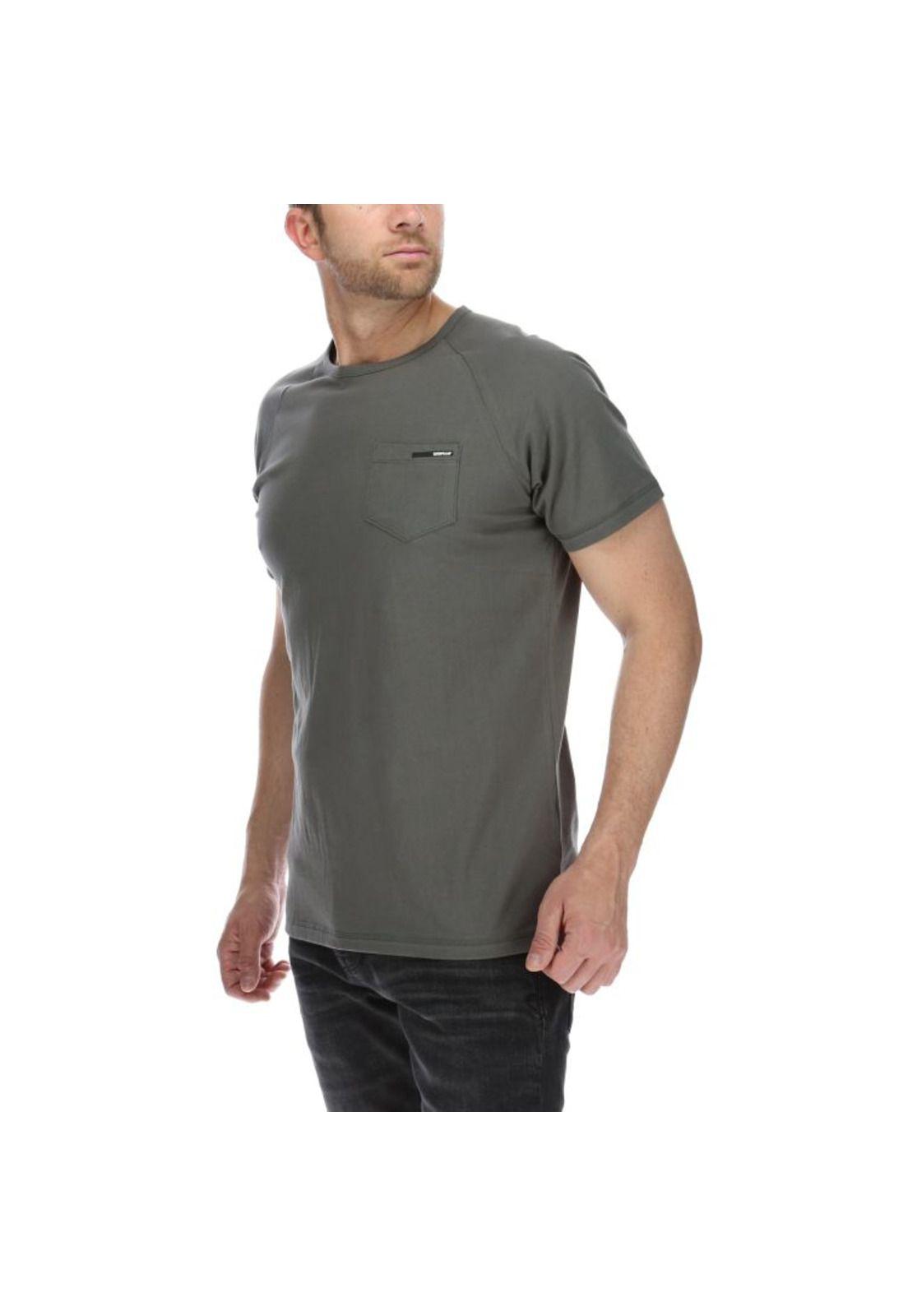 Polera Mc Hombre Contech Logo Tee Grafito-1