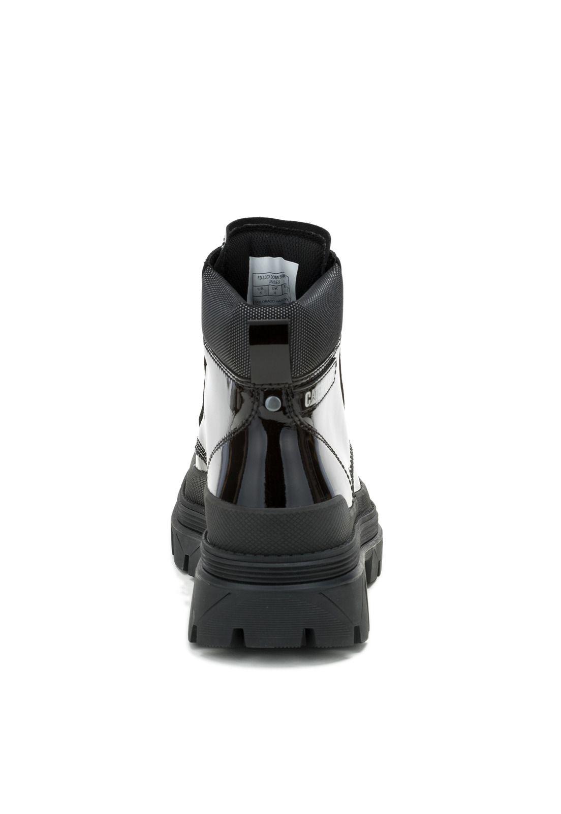Botín Charol Mujer Colorado Hardwear Negro-5