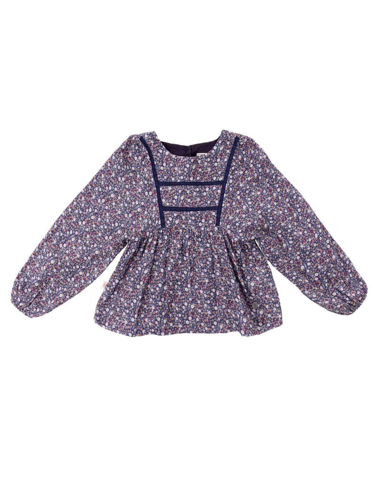 Blusa Manga Larga Amapola Niña Azul-0
