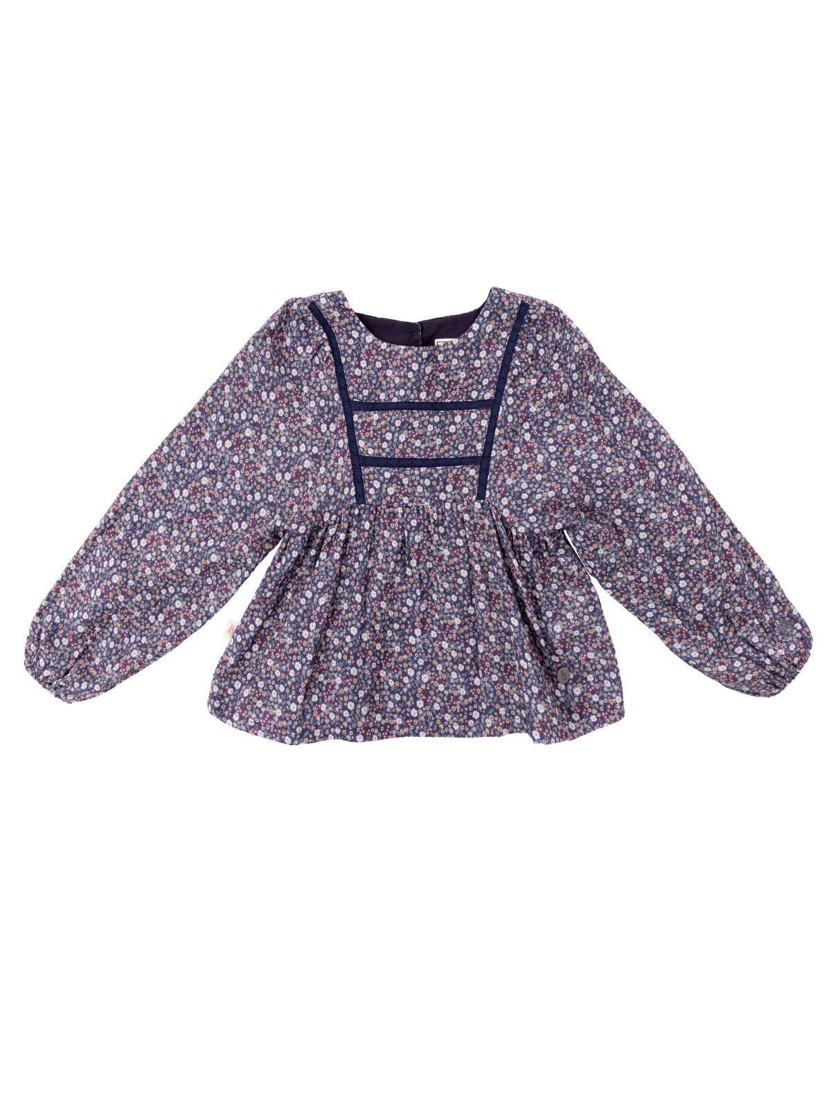 Blusa Manga Larga Amapola Niña Azul-0
