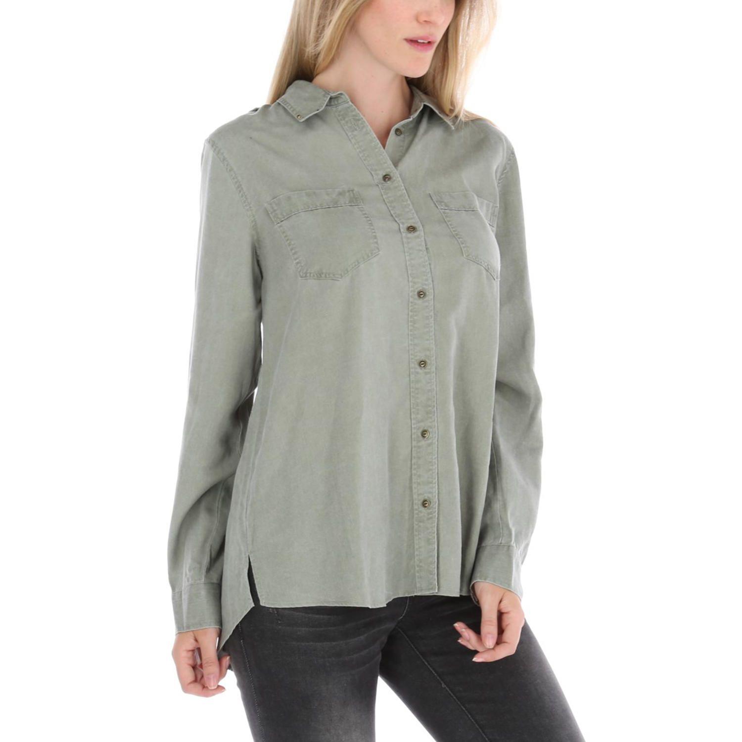 Blusa Mujer Tencel Verde Claro-3