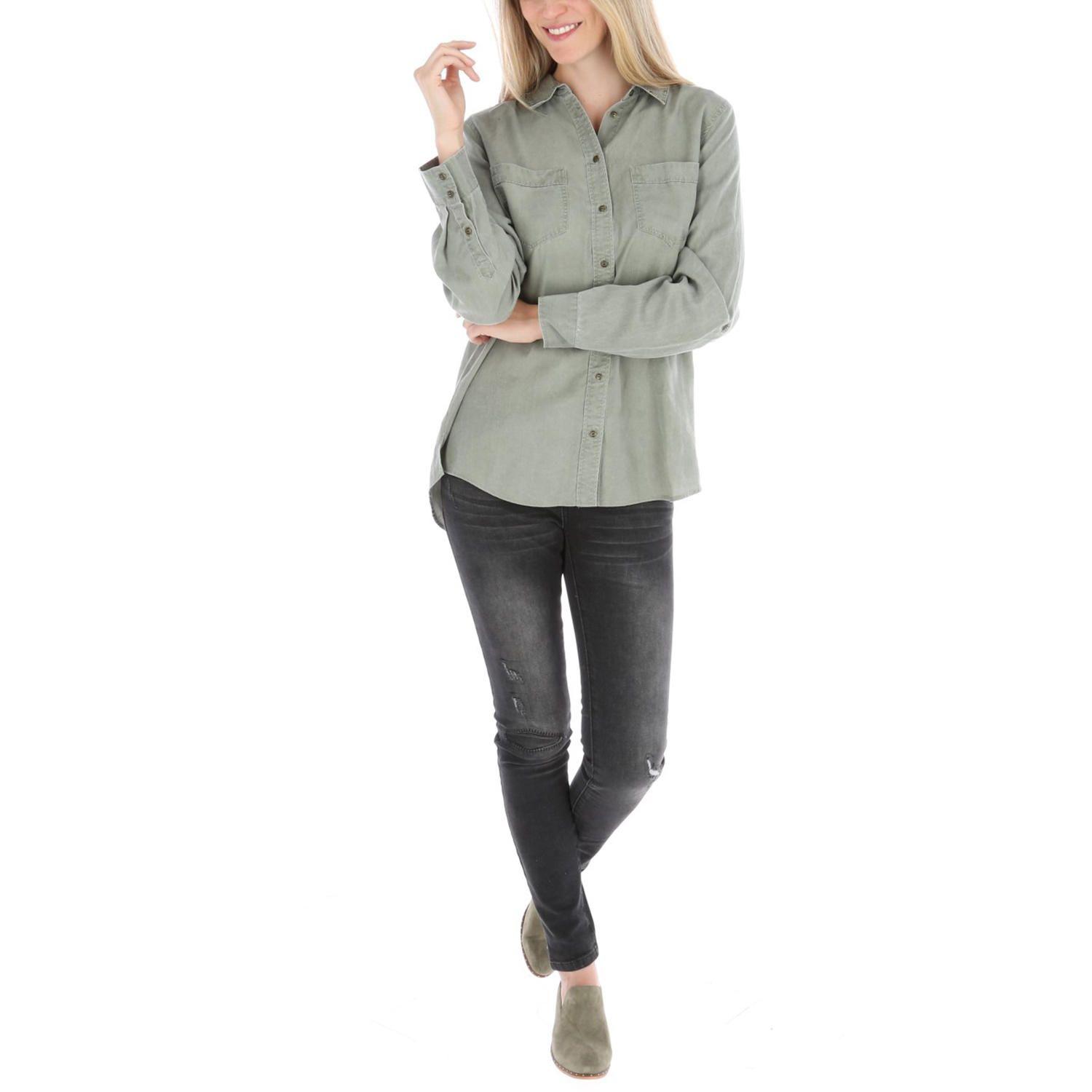 Blusa Mujer Tencel Verde Claro-4