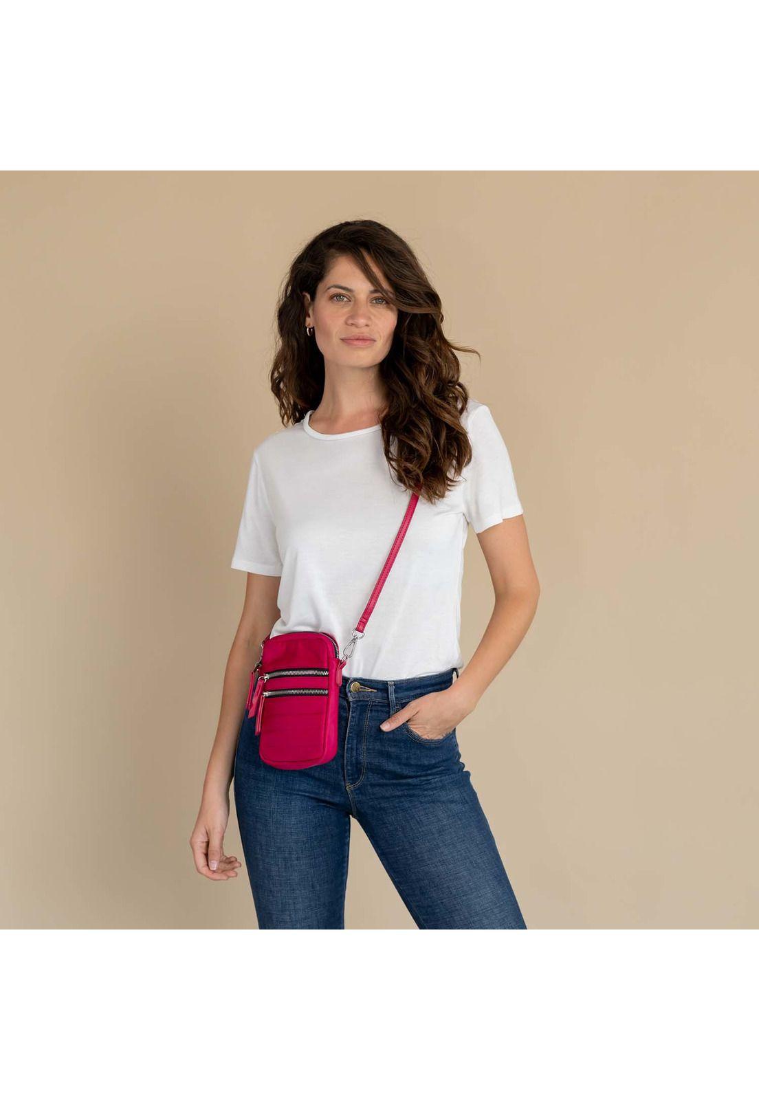 Cartera Riblet Cross Rosado Mujer-1