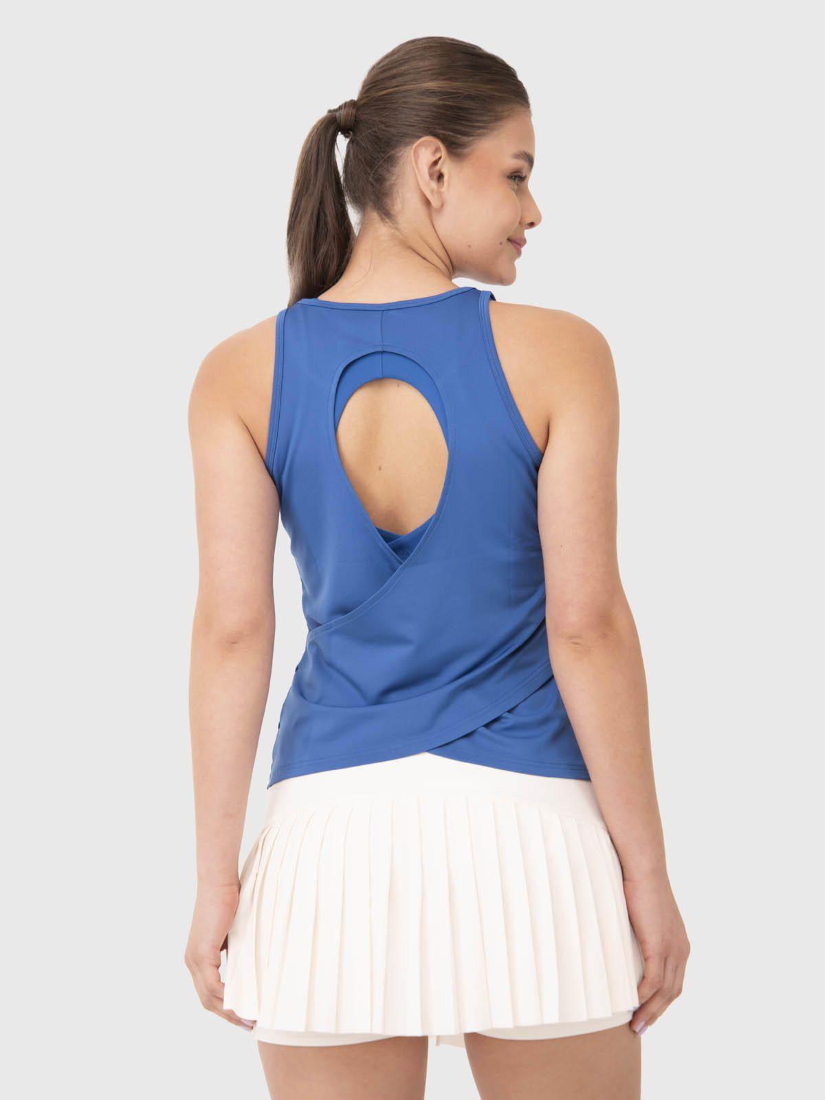 Polera Mujer Open Back Azul-3