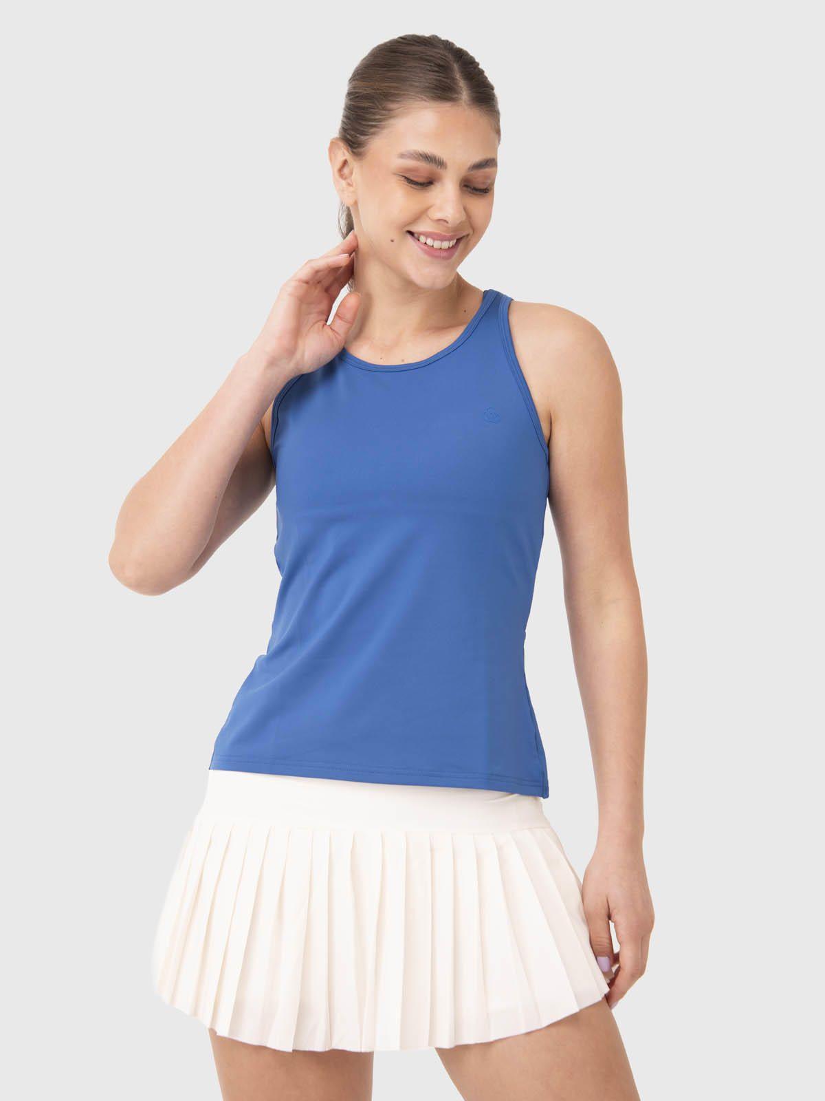 Polera Mujer Open Back Azul-4