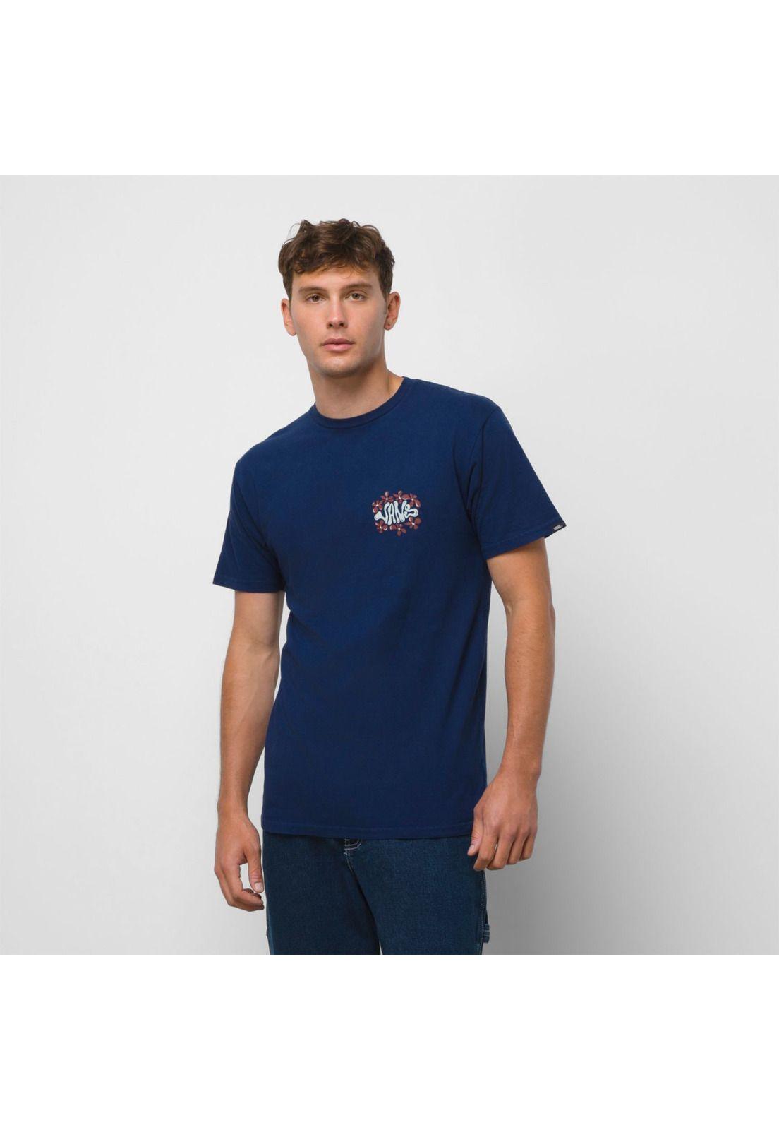 Polera M/L Hombre Jazz Floral Vintage Blues-3