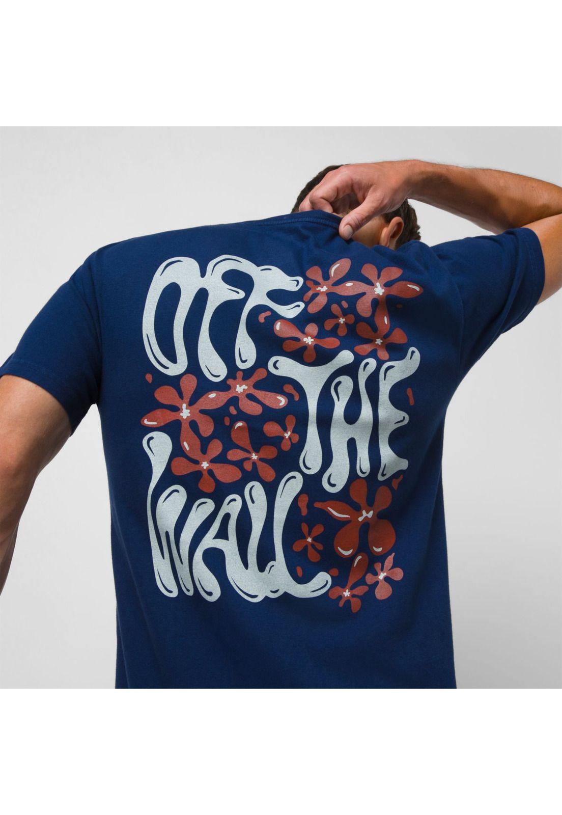 Polera M/L Hombre Jazz Floral Vintage Blues-5