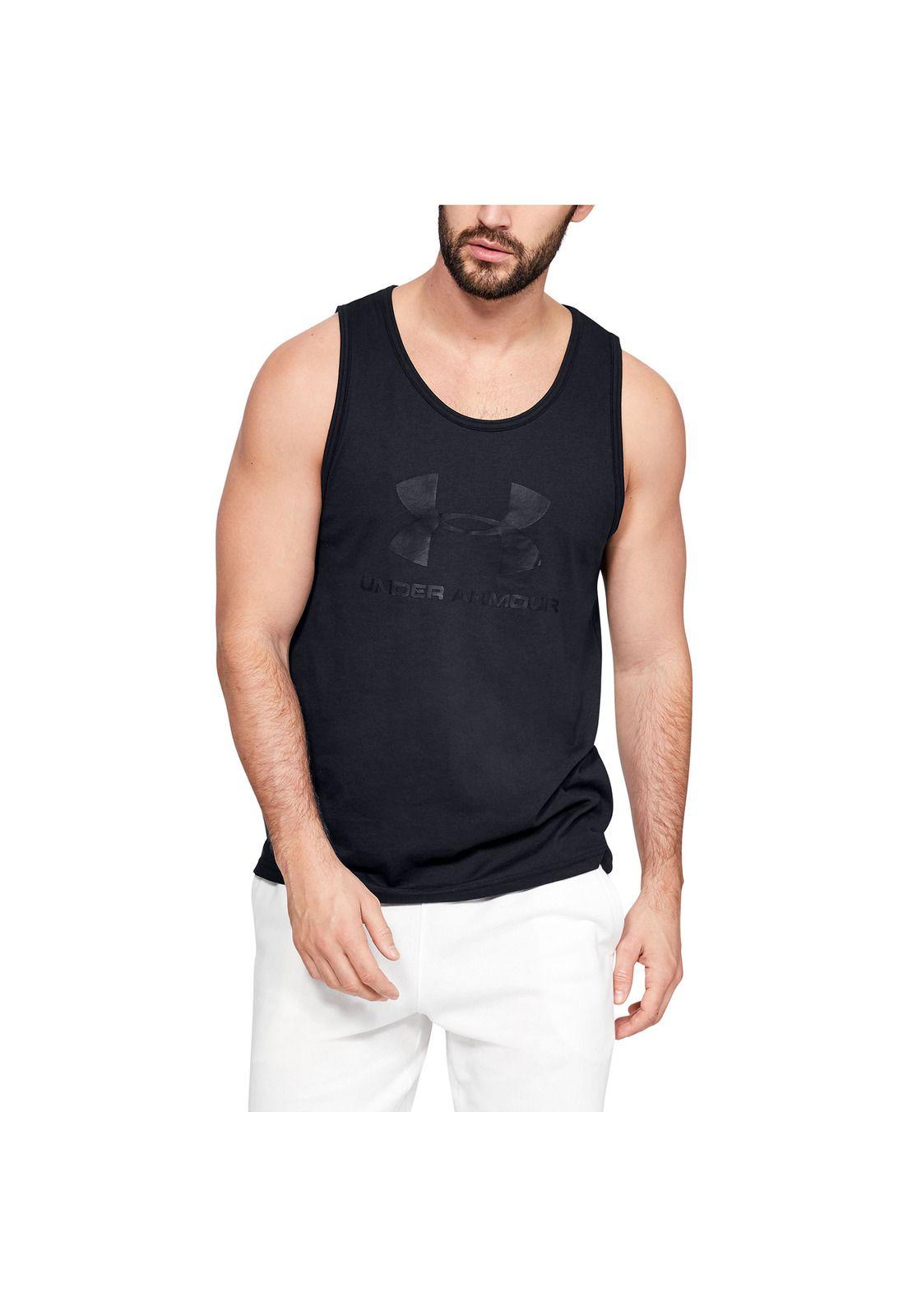 Polera Hombre Sportstyle Logo Tank Negro-3