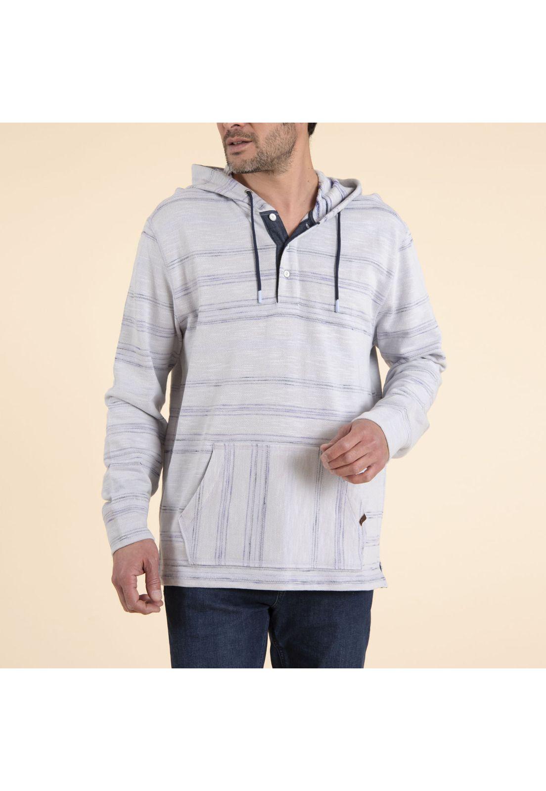 Polerón Algodón Orgánico Hombre Stripe Lila-1