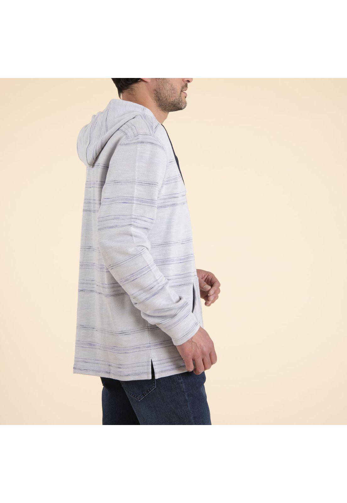 Polerón Algodón Orgánico Hombre Stripe Lila-3