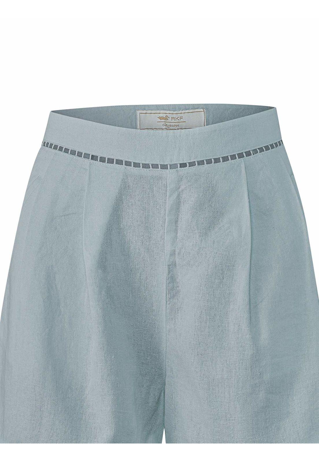Short Lino Orgánico Mujer Andes Gris -3