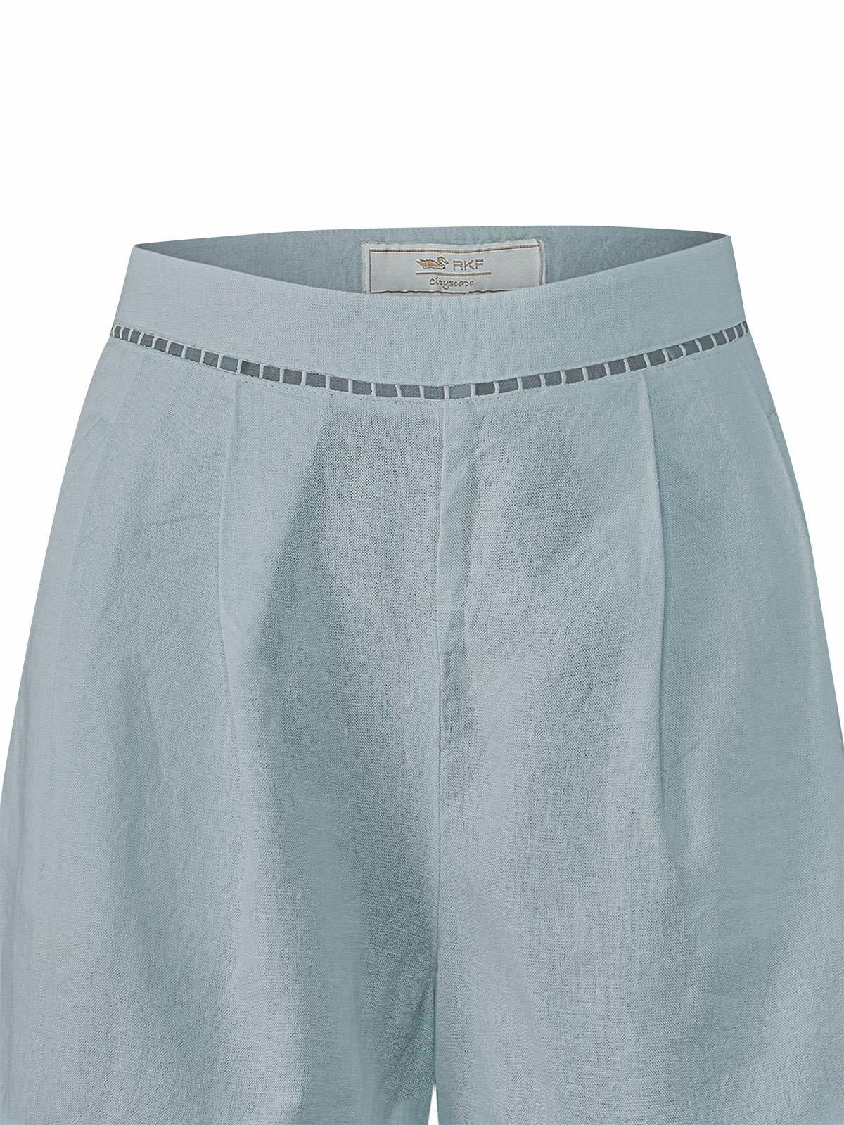 Short Lino Orgánico Mujer Andes Gris -3