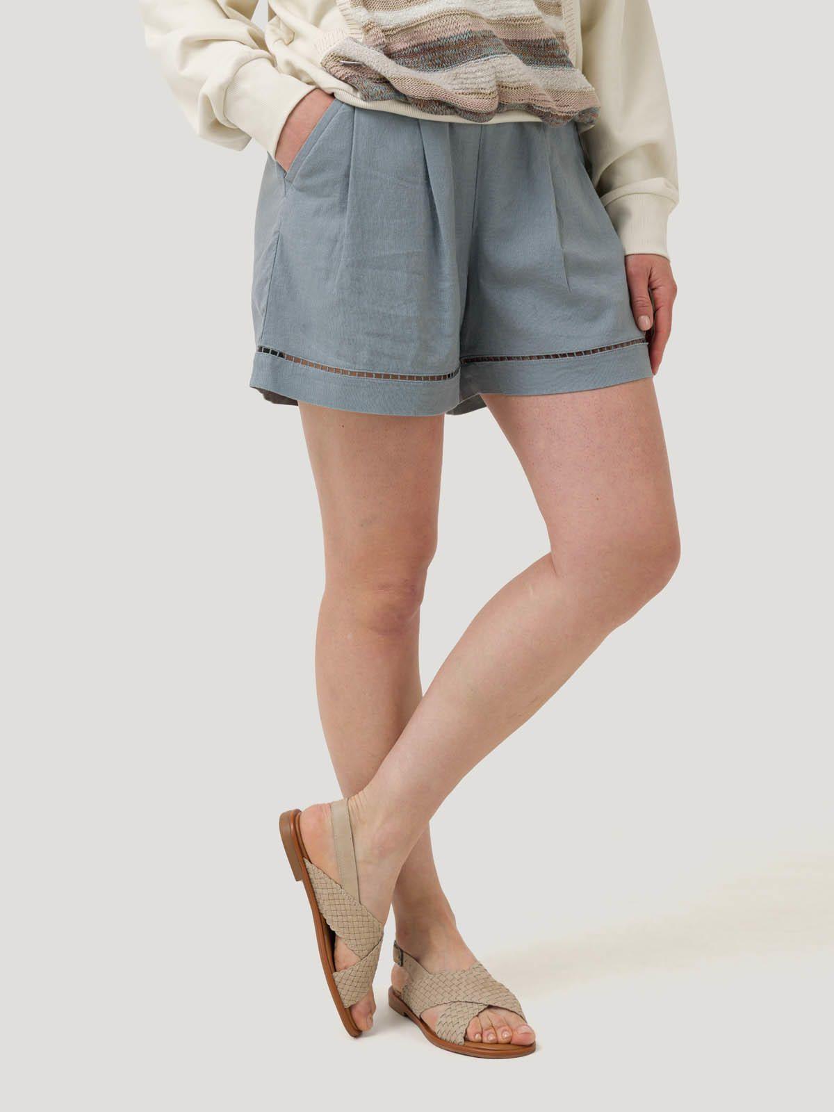 Short Lino Orgánico Mujer Andes Gris -4