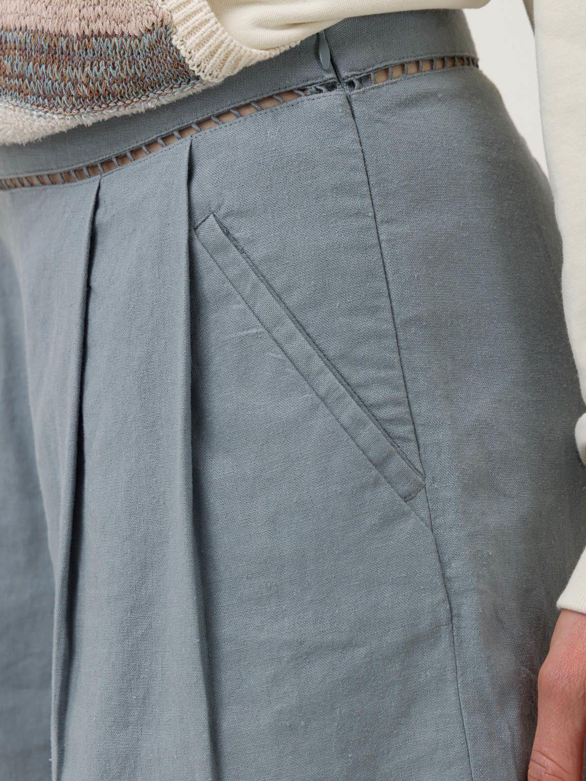 Short Lino Orgánico Mujer Andes Gris -6