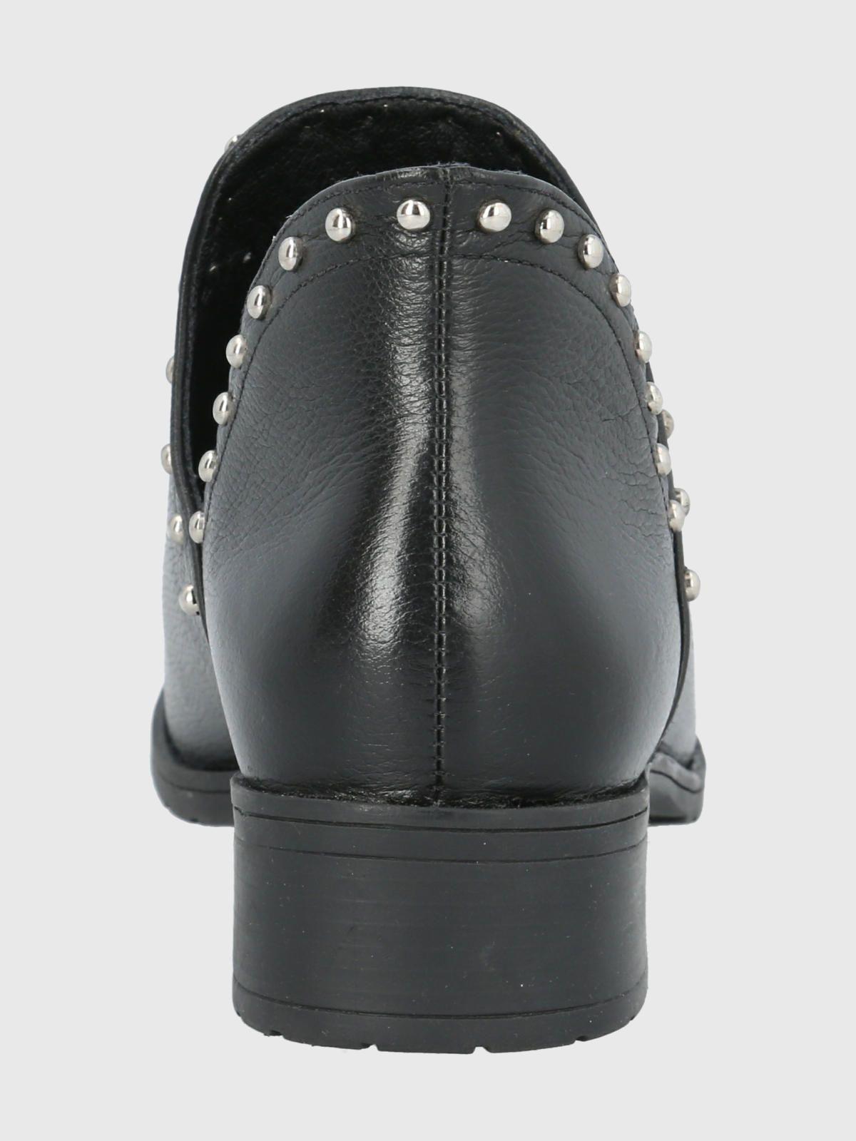 Botín Cuero Negro Mujer Leccia -5