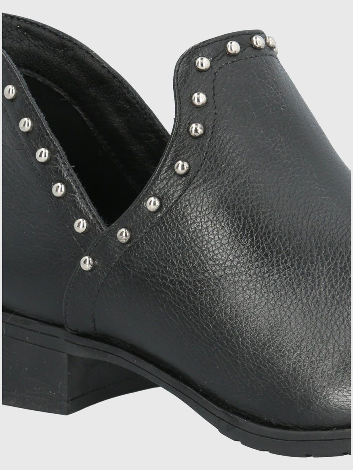 Botín Cuero Negro Mujer Leccia -6