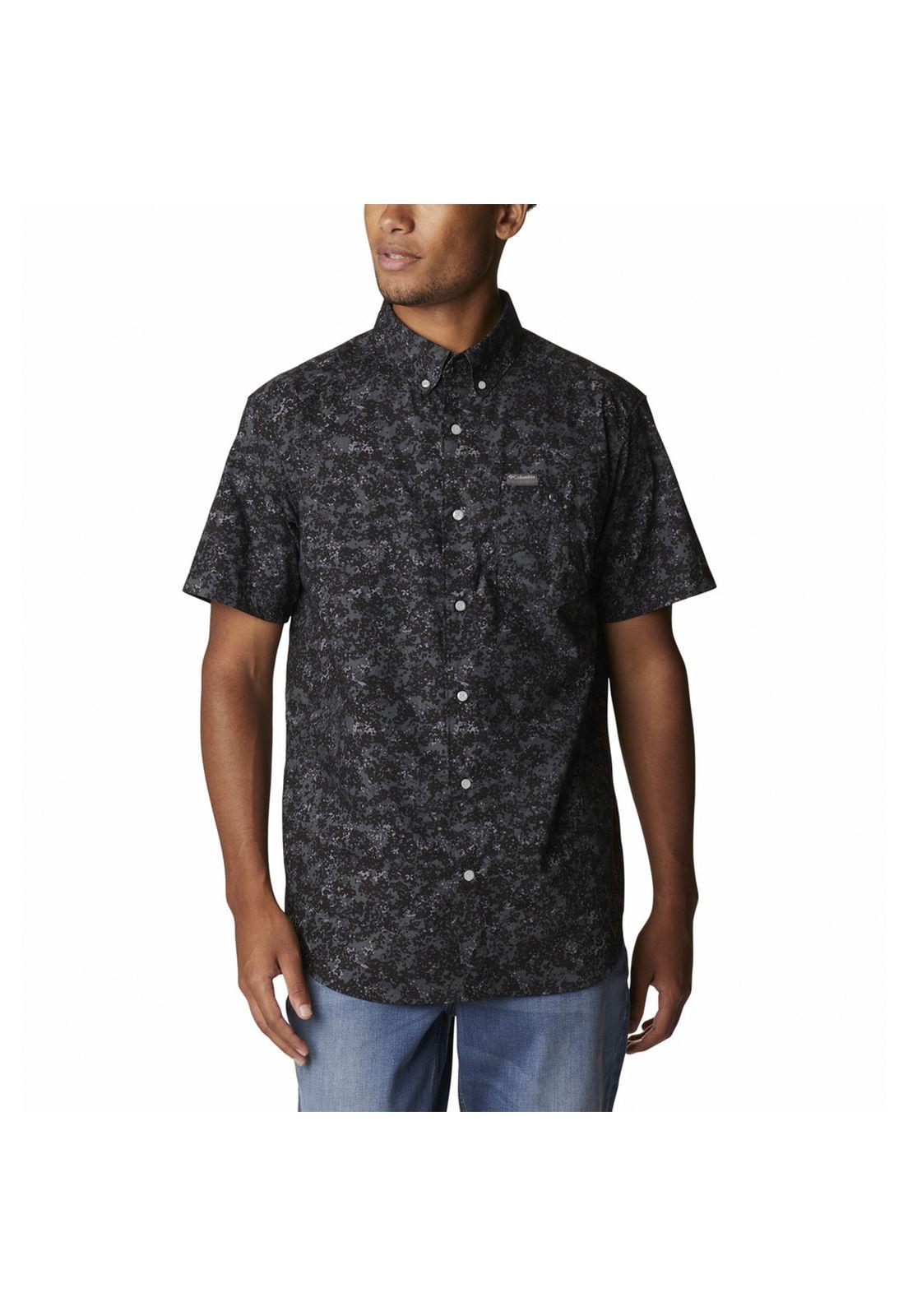 Camisa M/C Hombre Brentyn Trail Ii Ss Negro-0