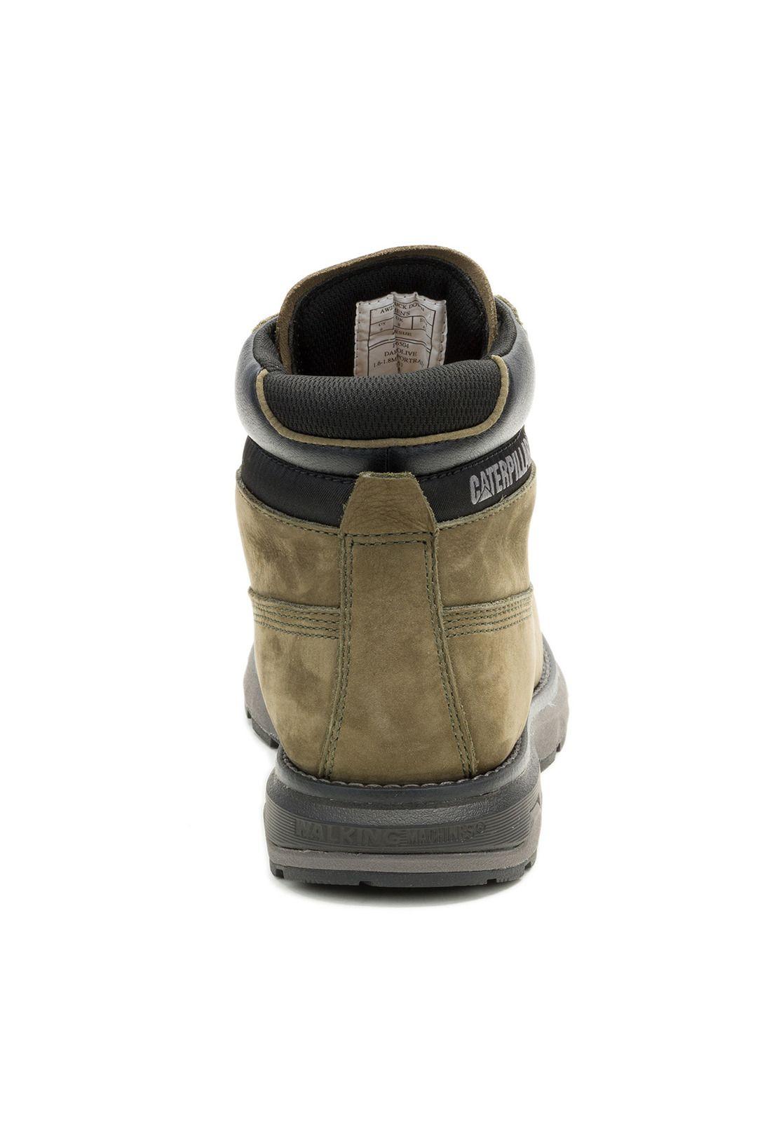 Botín de Cuero Pursue Hombre Oliva-5