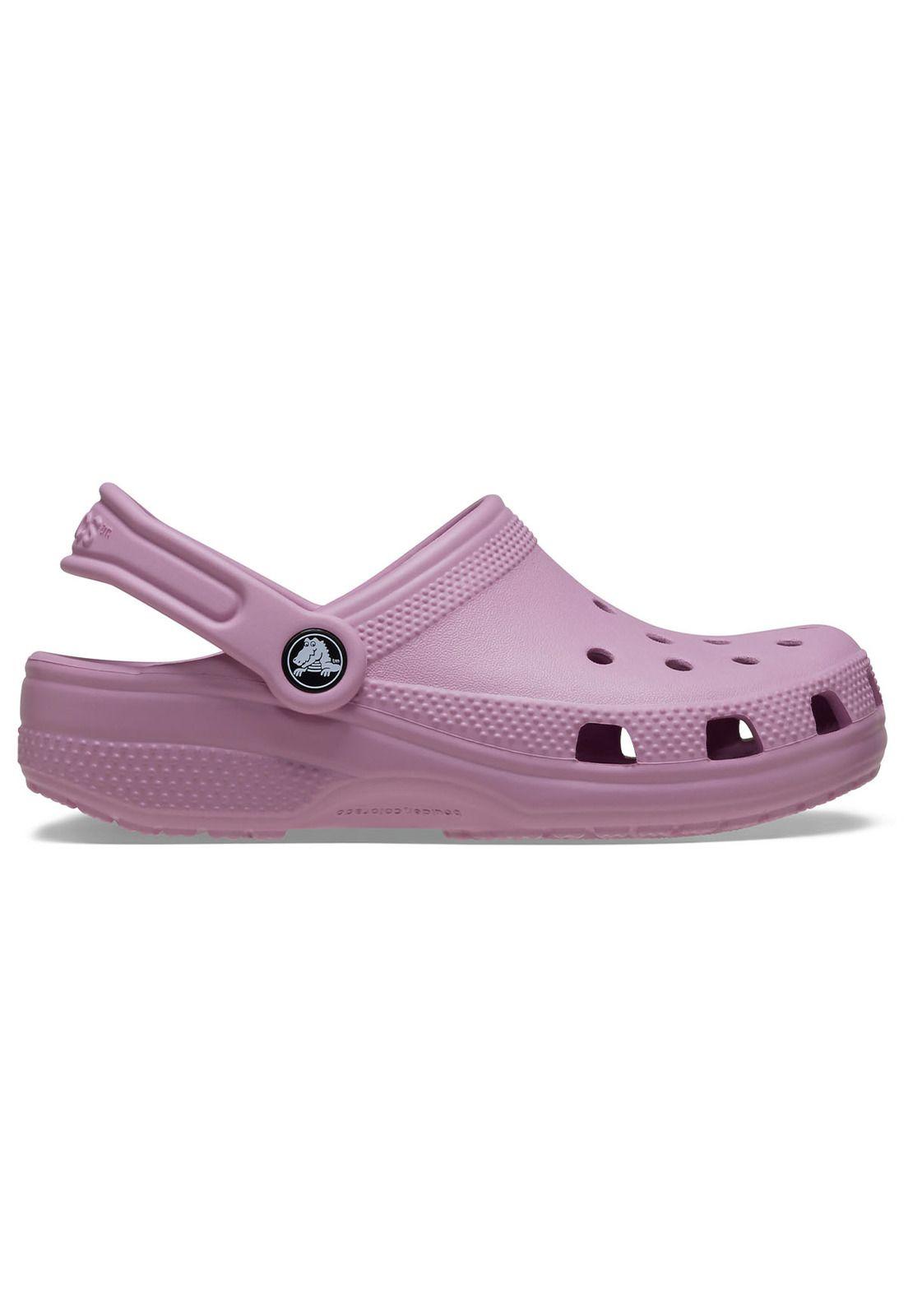 Zueco Crocs Niña Classic Clog Morado-0
