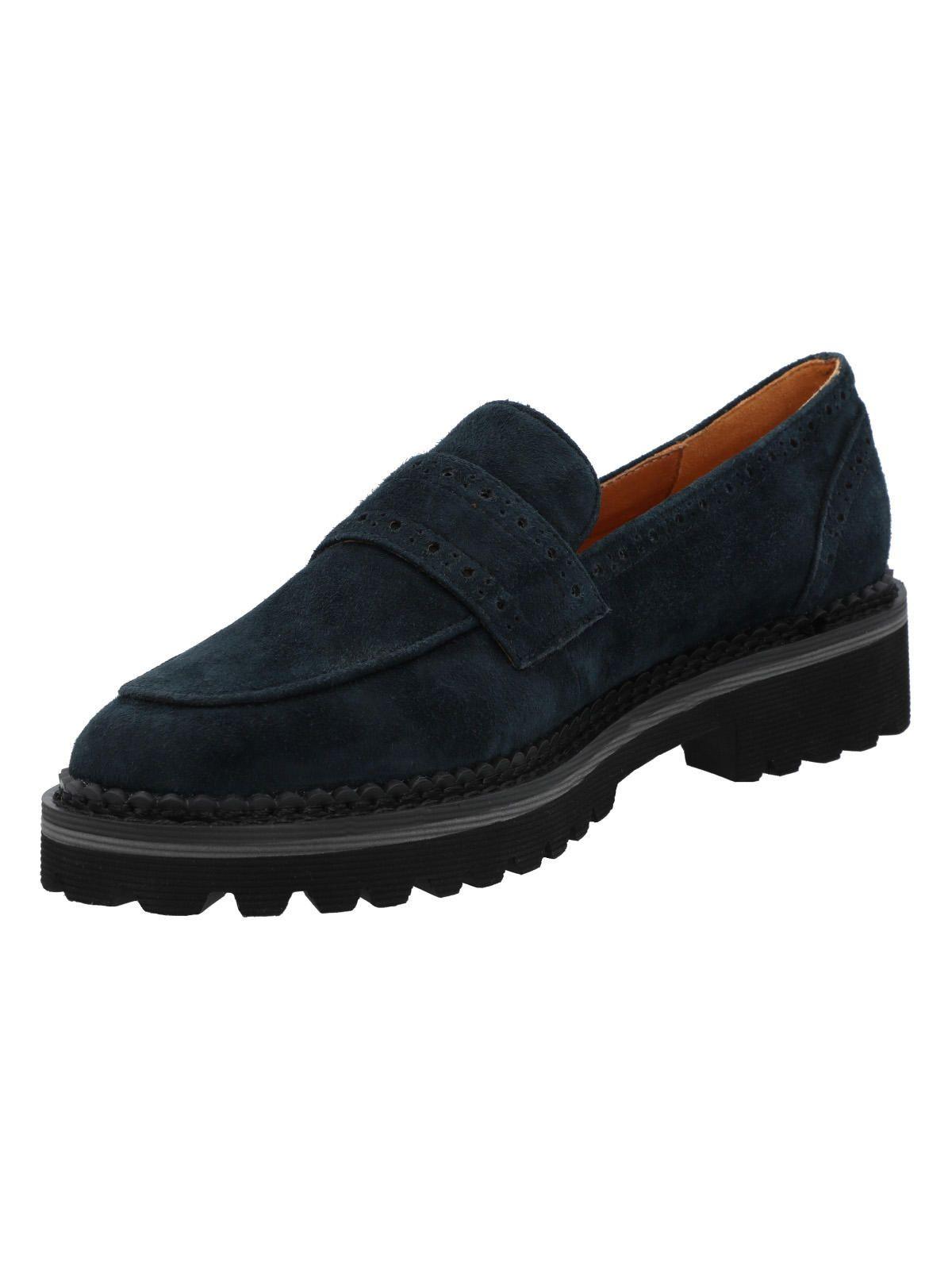 Mocasín Cuero Mujer May Azul-4