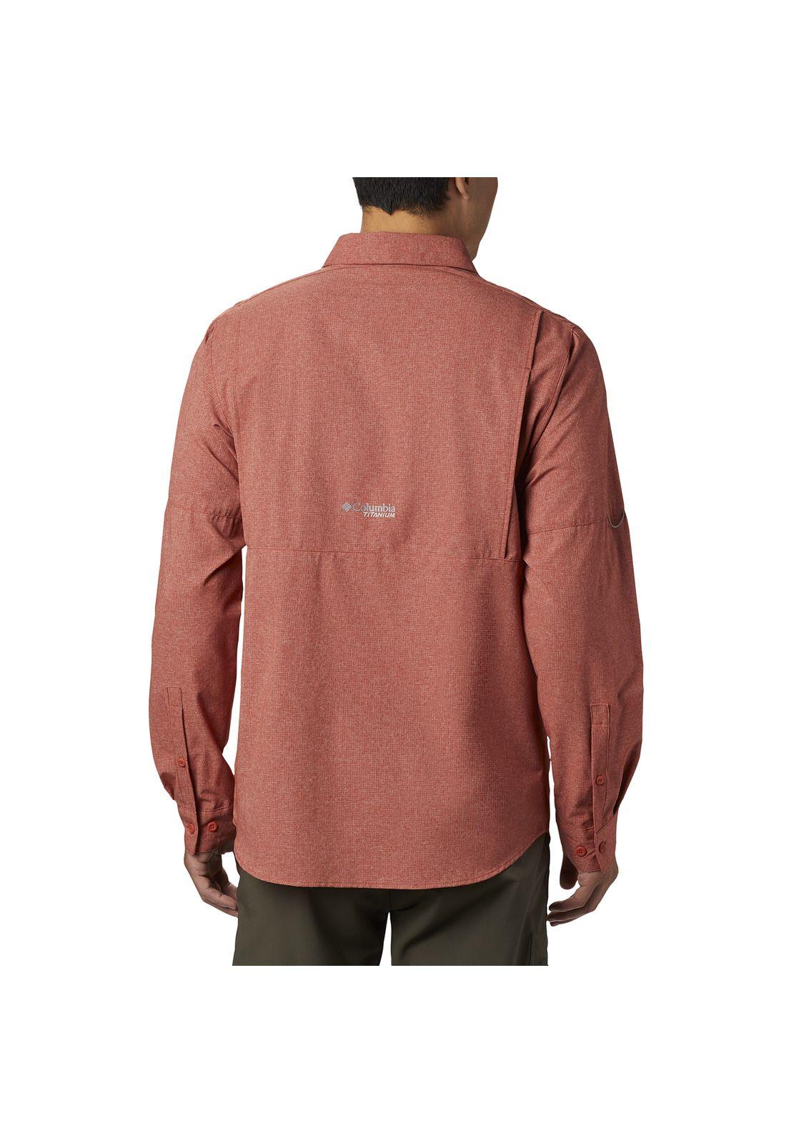 Camisa M/L Hombre Iric Long Sleeve Polyester Naranja-1