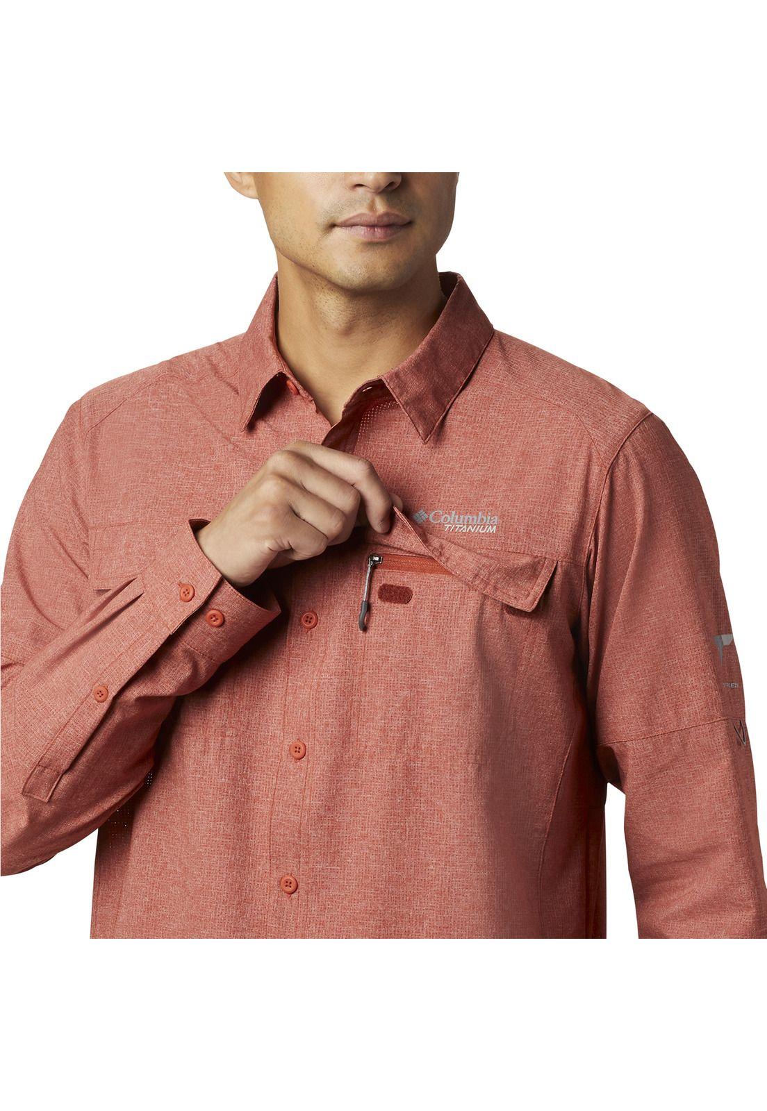 Camisa M/L Hombre Iric Long Sleeve Polyester Naranja-3